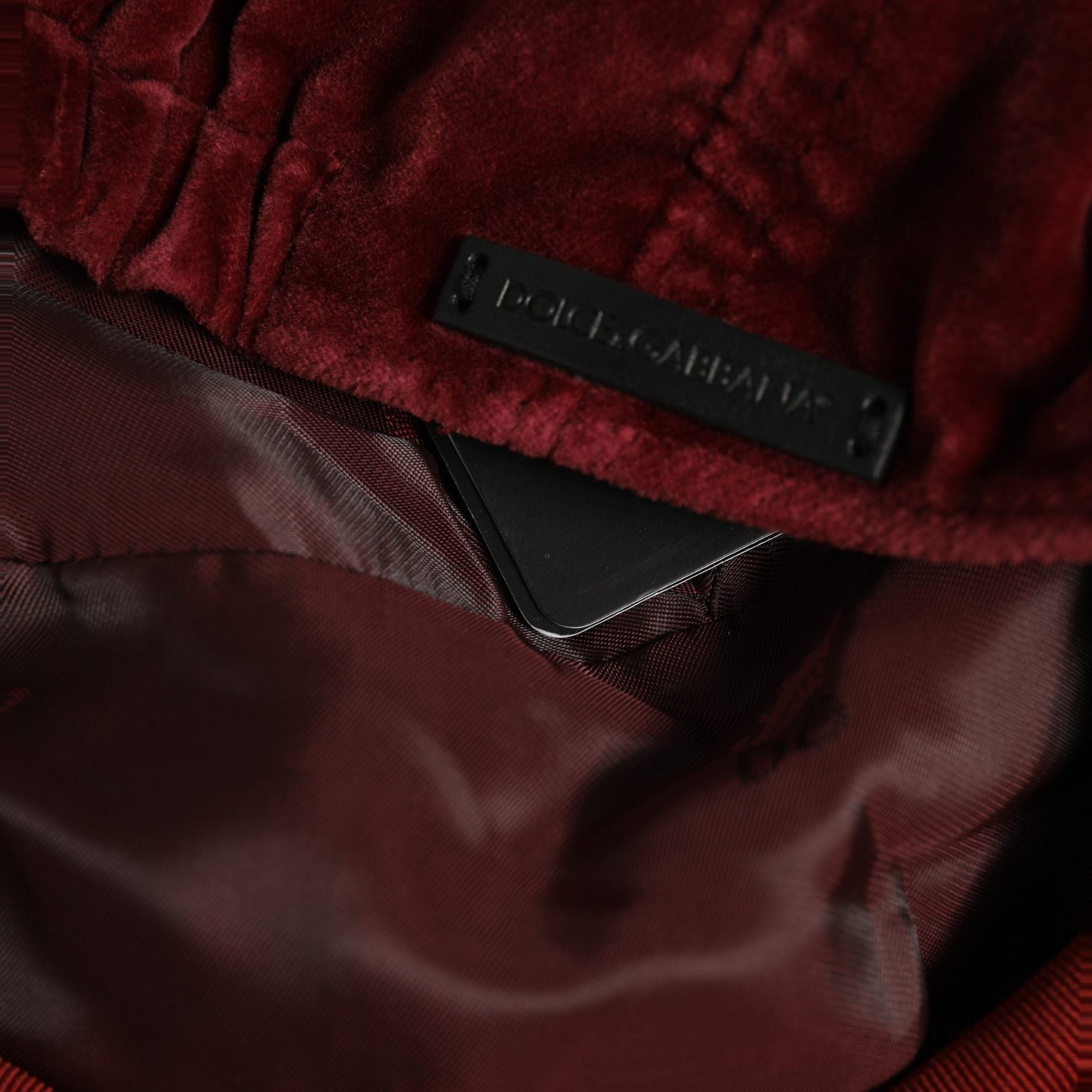Dolce & Gabbana Men Dark Red Cotton Newsboy Capello Cabbie Hat