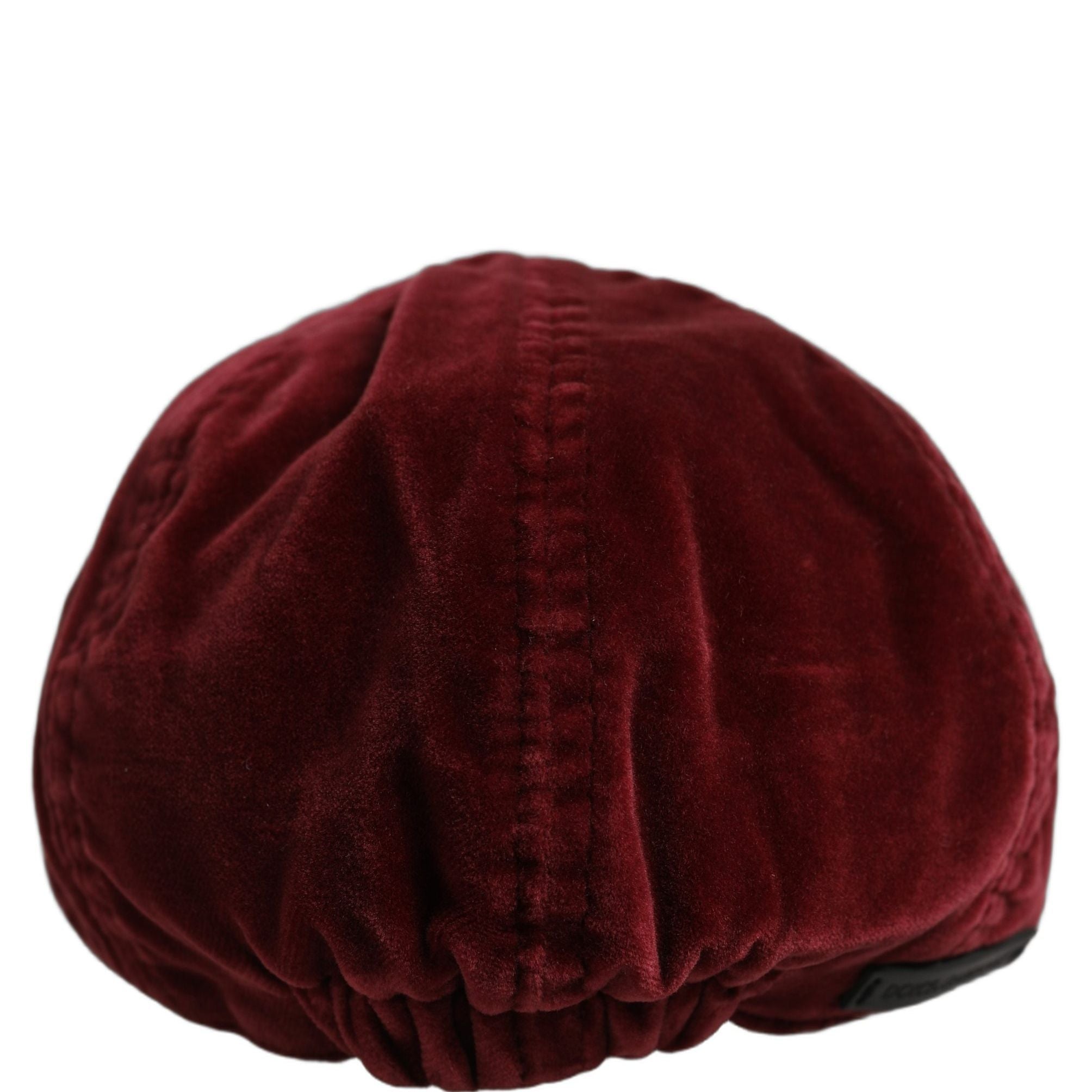 Dolce & Gabbana Men Dark Red Cotton Newsboy Capello Cabbie Hat