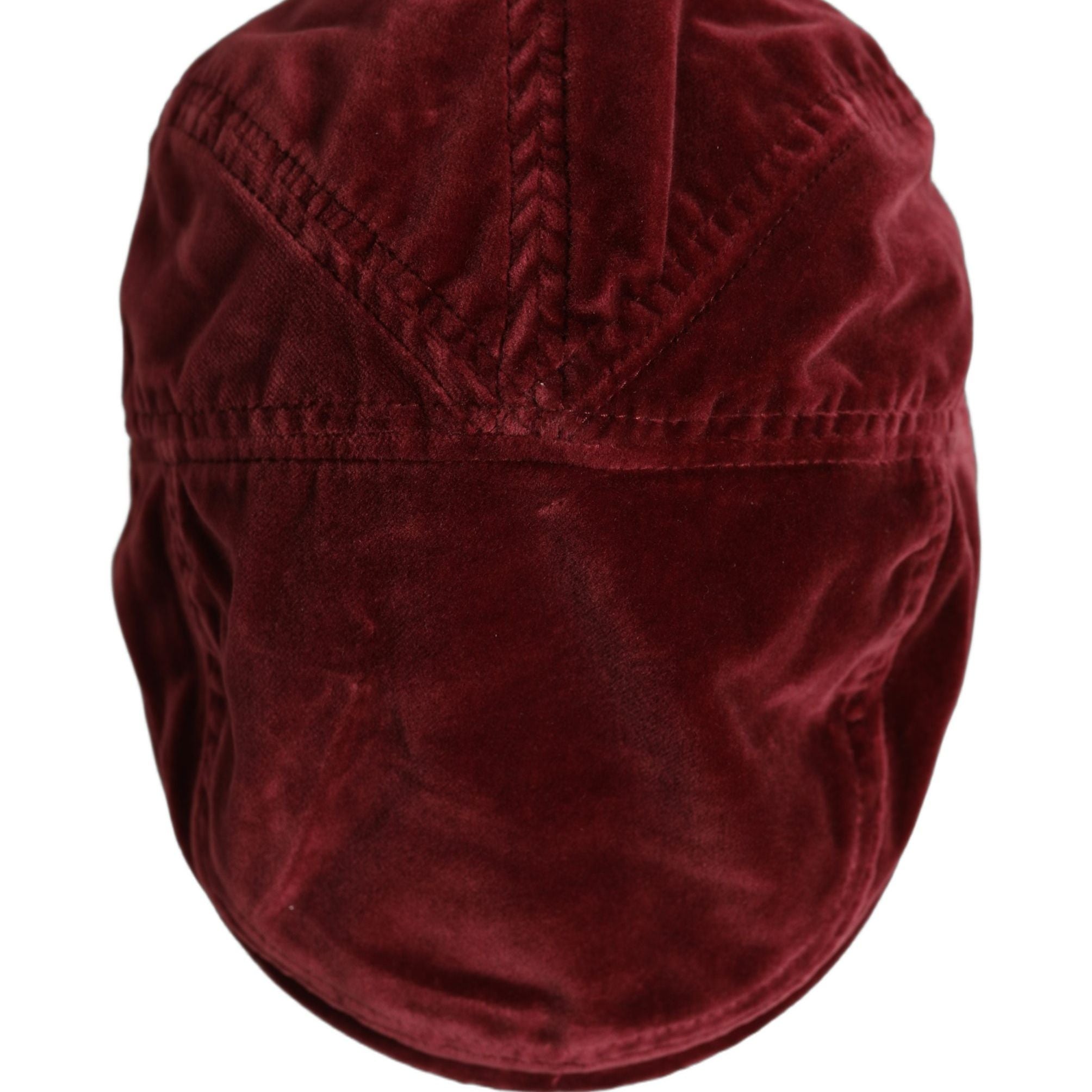 Dolce & Gabbana Men Dark Red Cotton Newsboy Capello Cabbie Hat