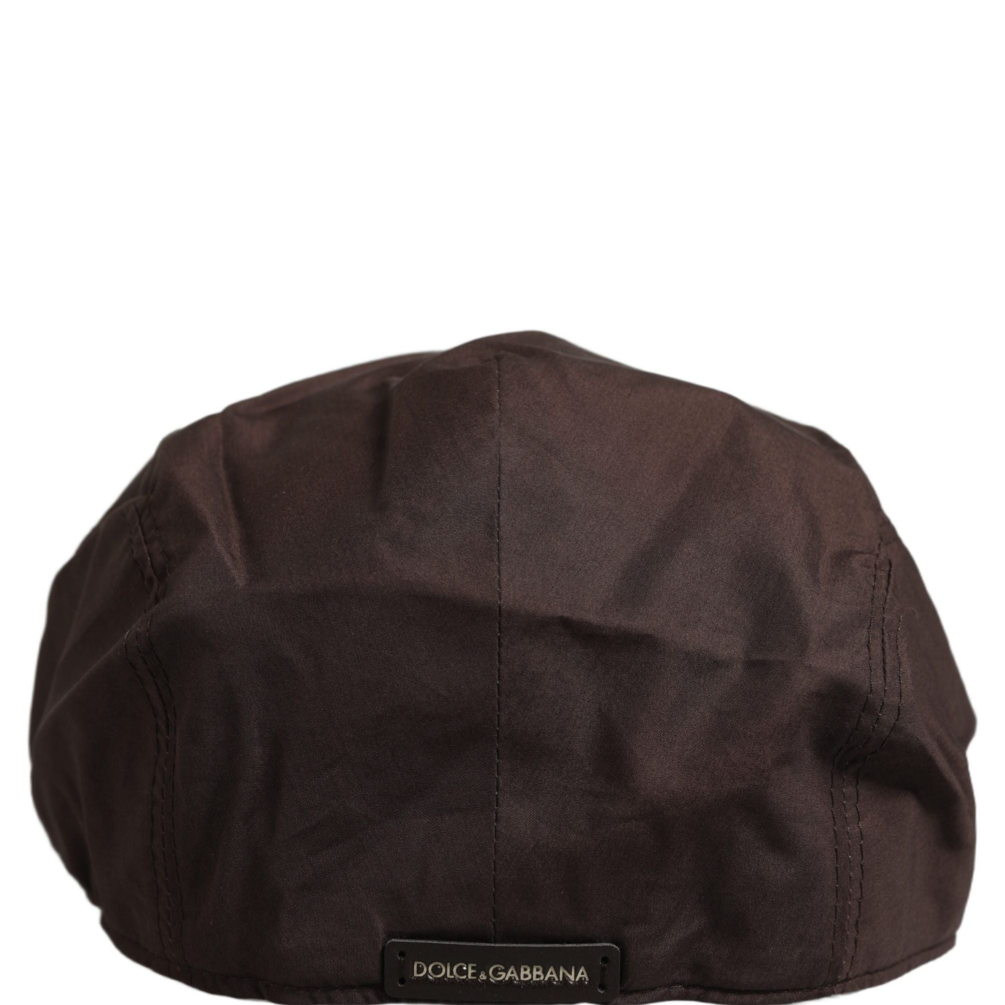 Dolce & Gabbana Men Brown Cotton Newsboy Capello Cabbie Hat