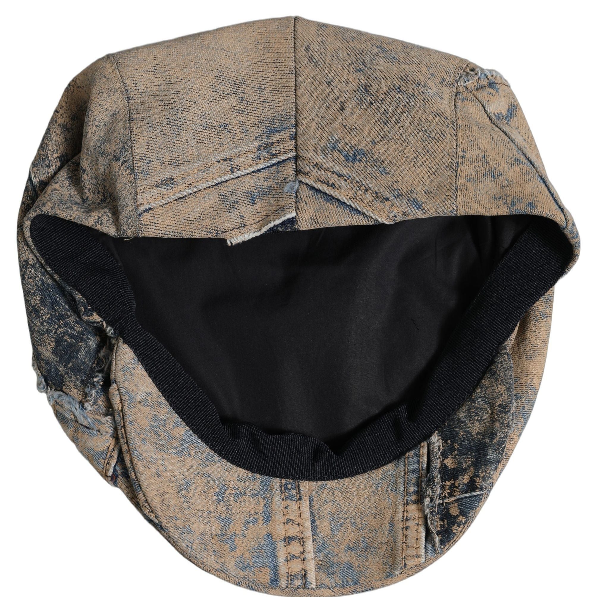 Dolce & Gabbana Brown Cotton Denim Newsboy Capello Cabbie Hat