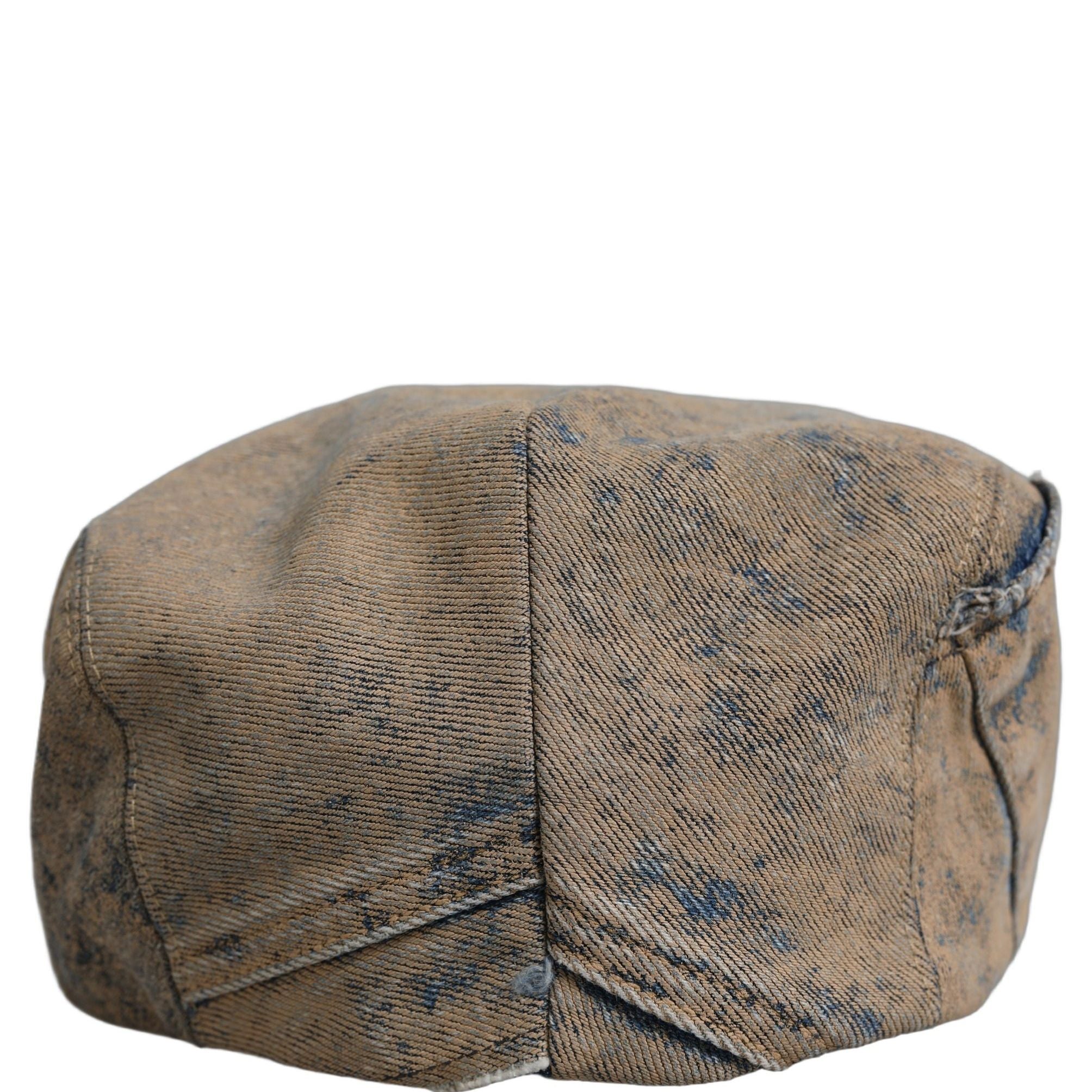 Dolce & Gabbana Brown Cotton Denim Newsboy Capello Cabbie Hat