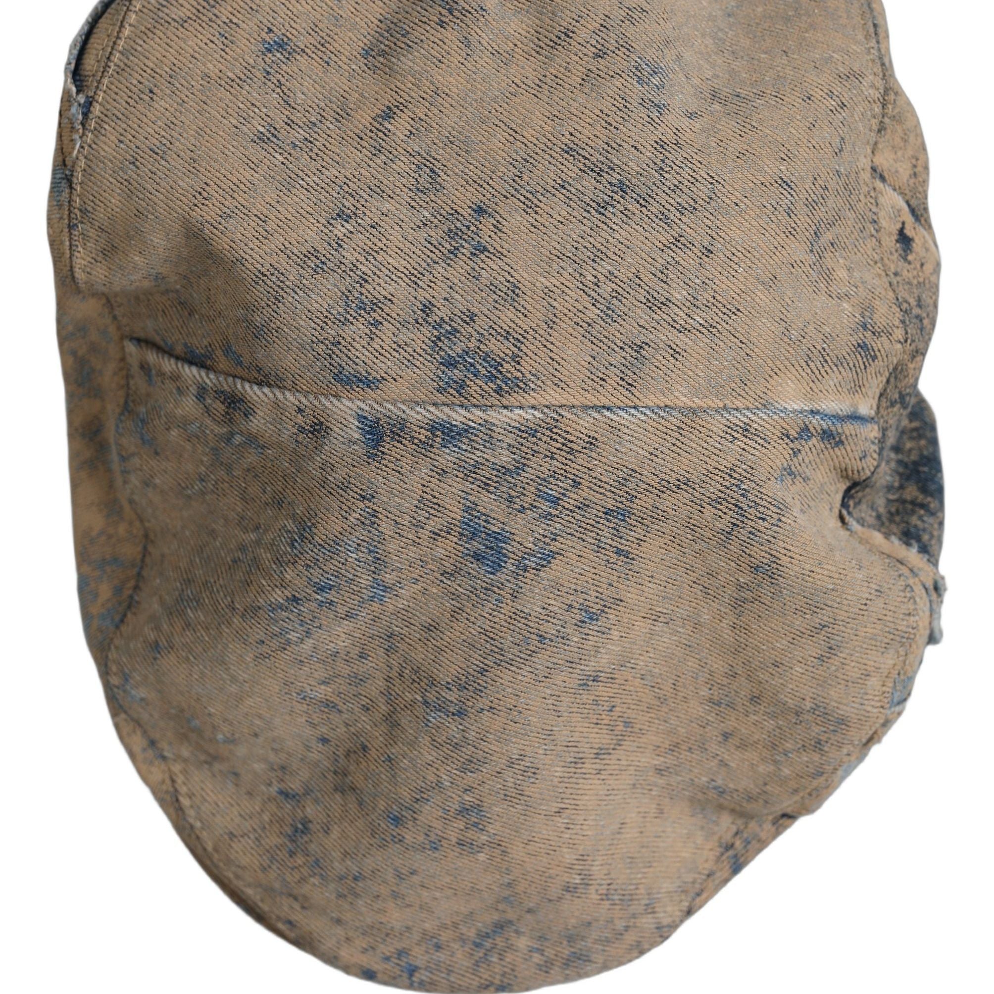 Dolce & Gabbana Brown Cotton Denim Newsboy Capello Cabbie Hat