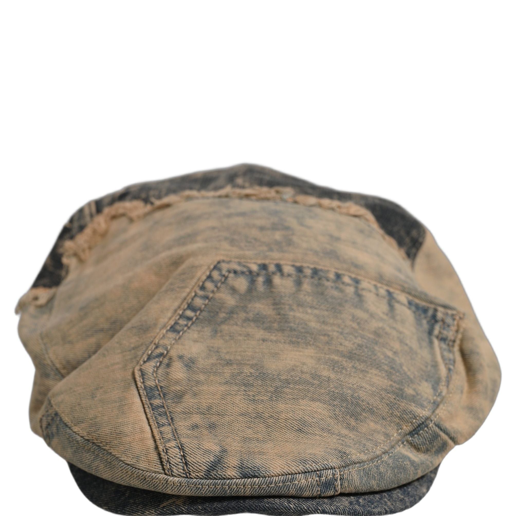 Dolce & Gabbana Brown Cotton Denim Newsboy Capello Cabbie Hat