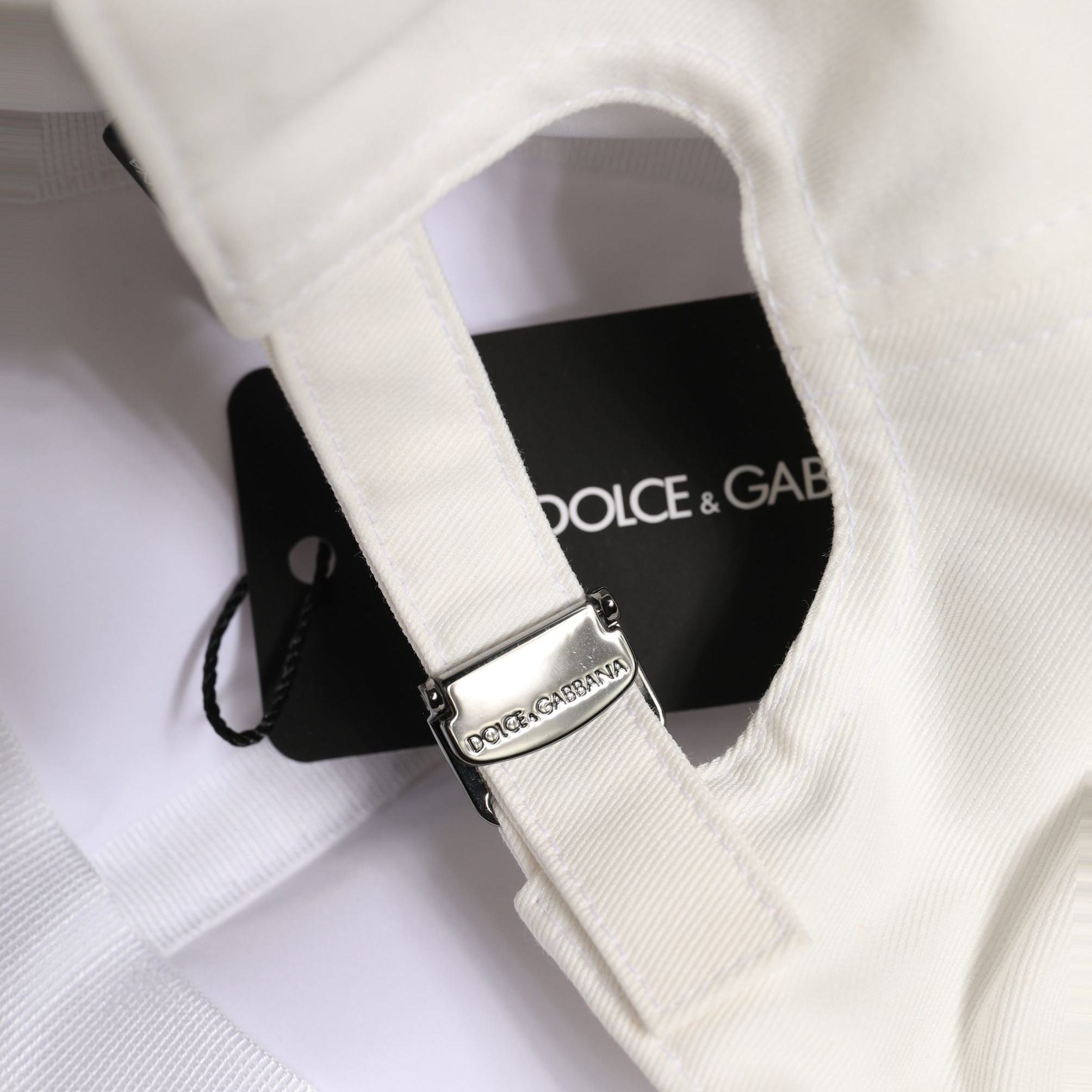 Dolce & Gabbana Men White Cotton Baseball Capello 6 Panels Hat