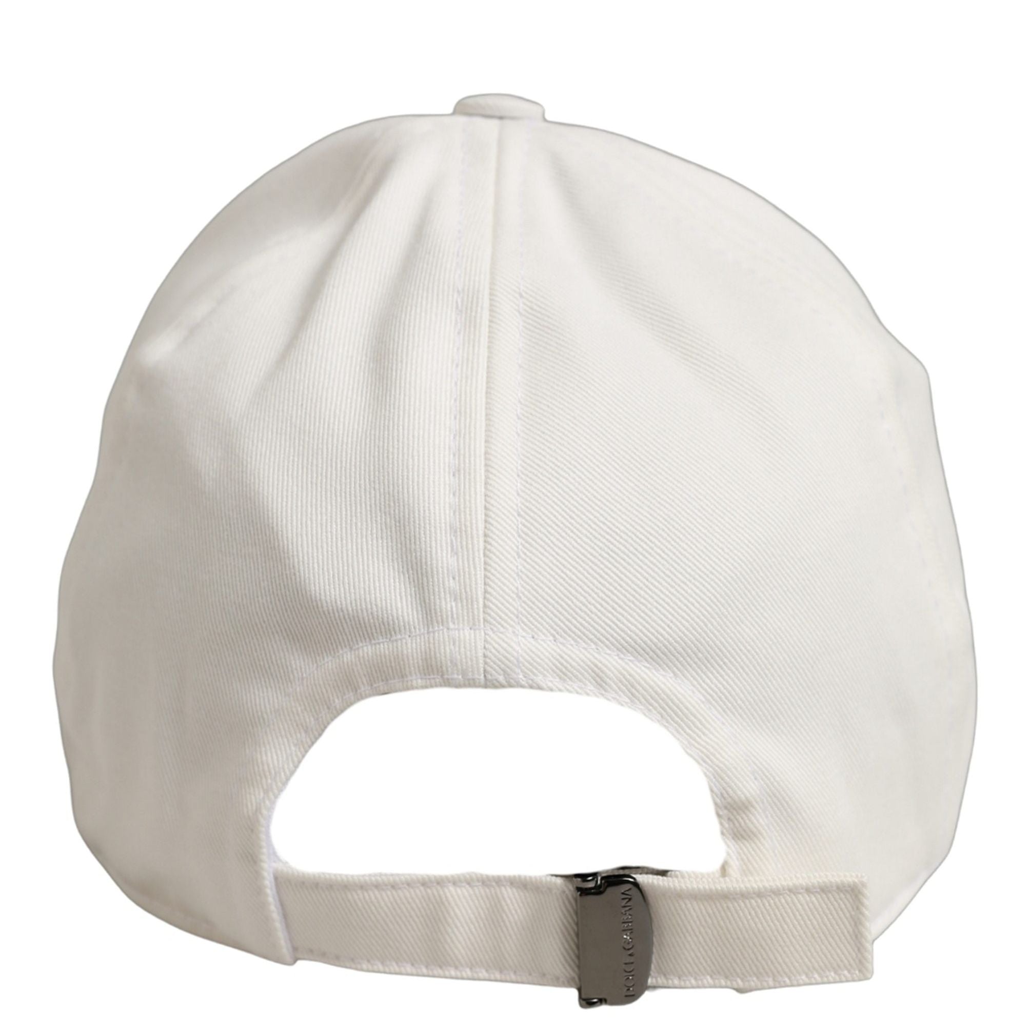 Dolce & Gabbana Men White Cotton Baseball Capello 6 Panels Hat