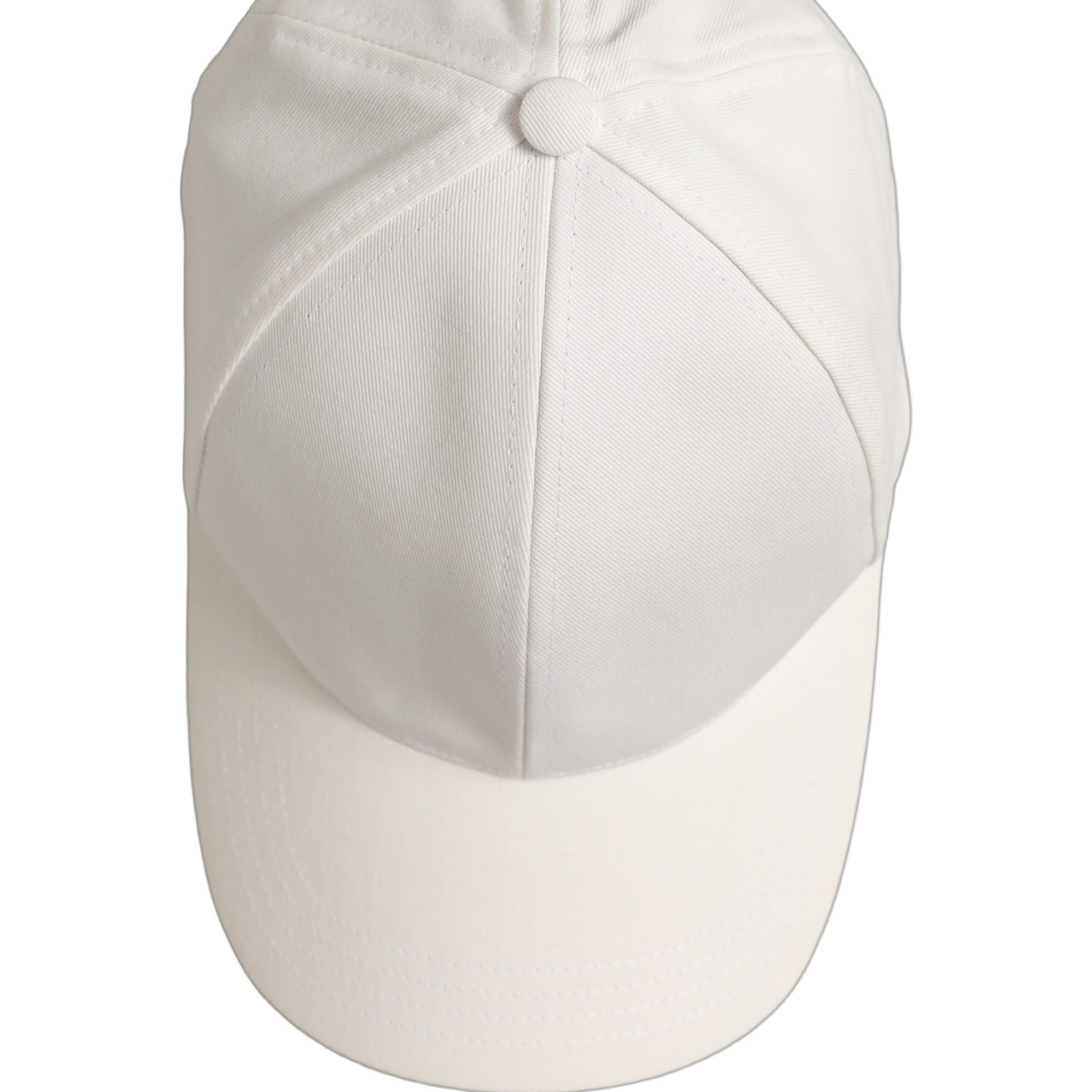 Dolce & Gabbana Men White Cotton Baseball Capello 6 Panels Hat
