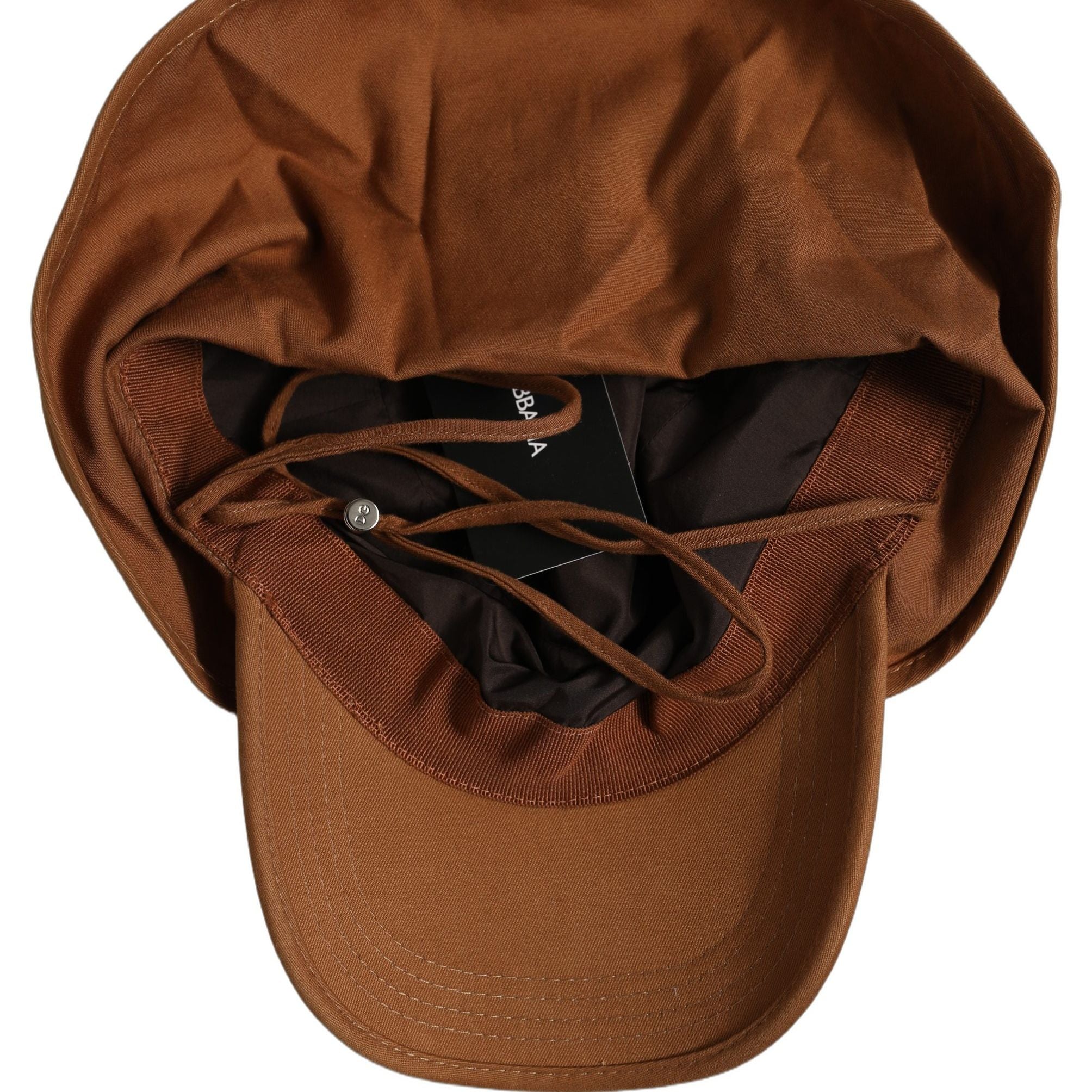 Dolce & Gabbana Men Brown Cotton Double Brim Baseball Cap Hat