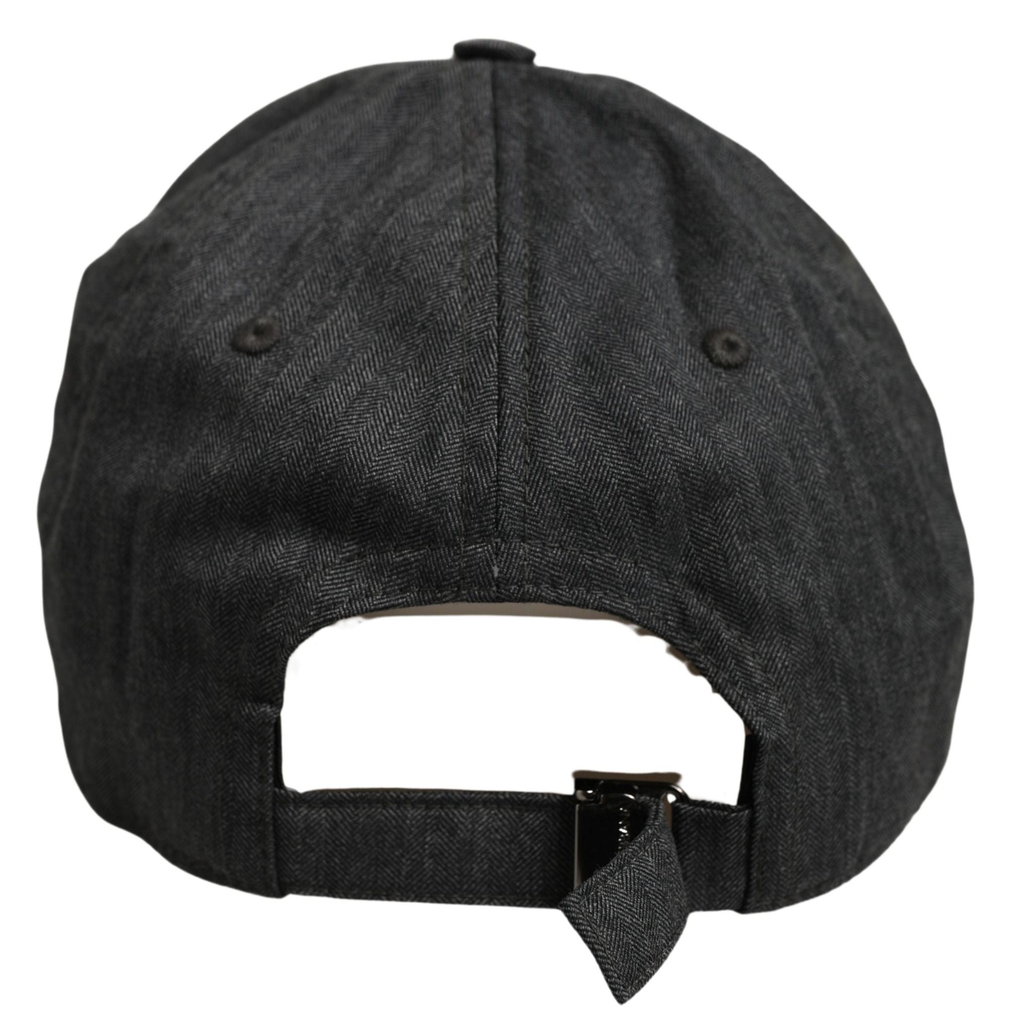 Dolce & Gabbana Men Dark Gray Herringbone Baseball Cap Hat