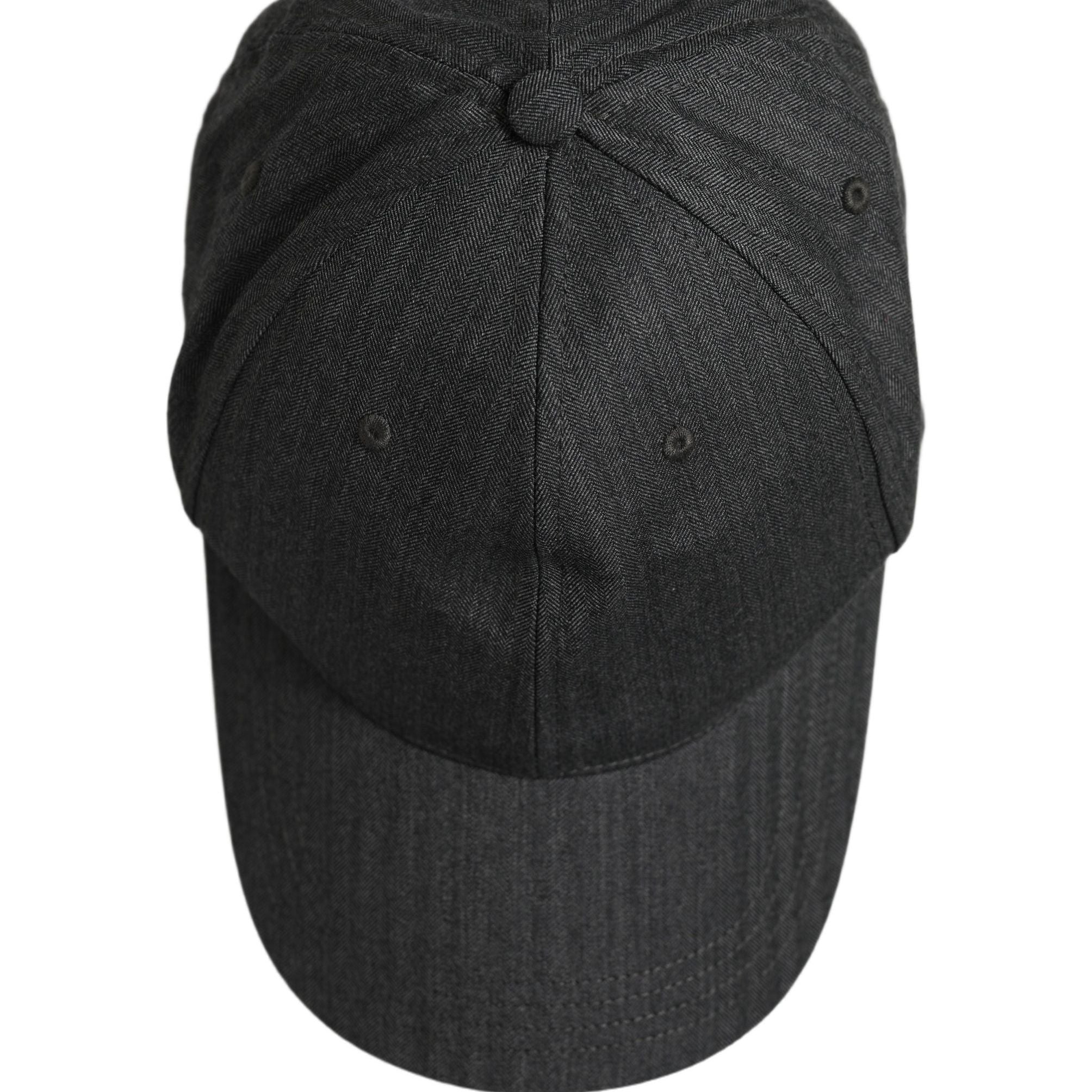 Dolce & Gabbana Men Dark Gray Herringbone Baseball Cap Hat