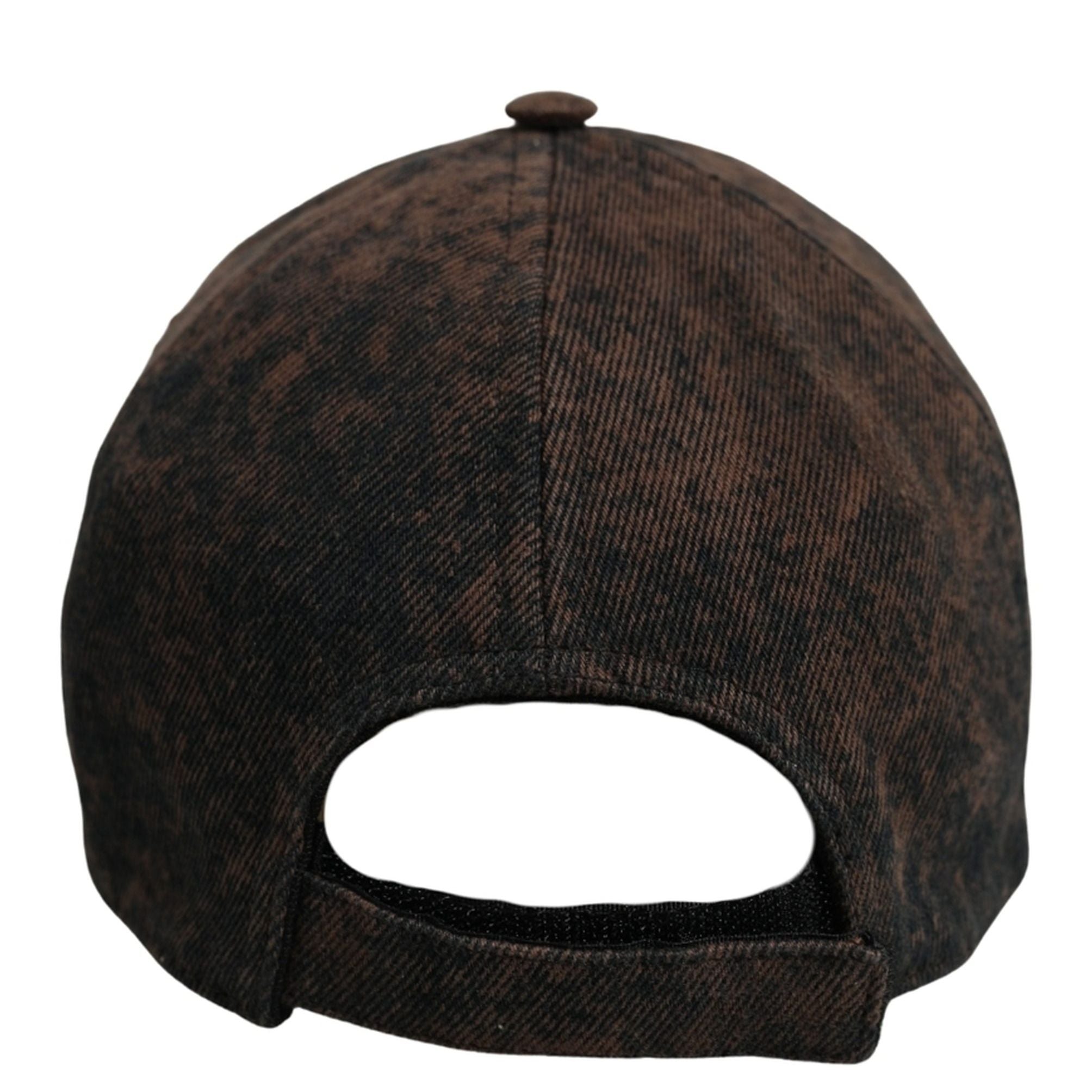 Dolce & Gabbana Men Brown Cotton Distressed Baseball Cap Hat