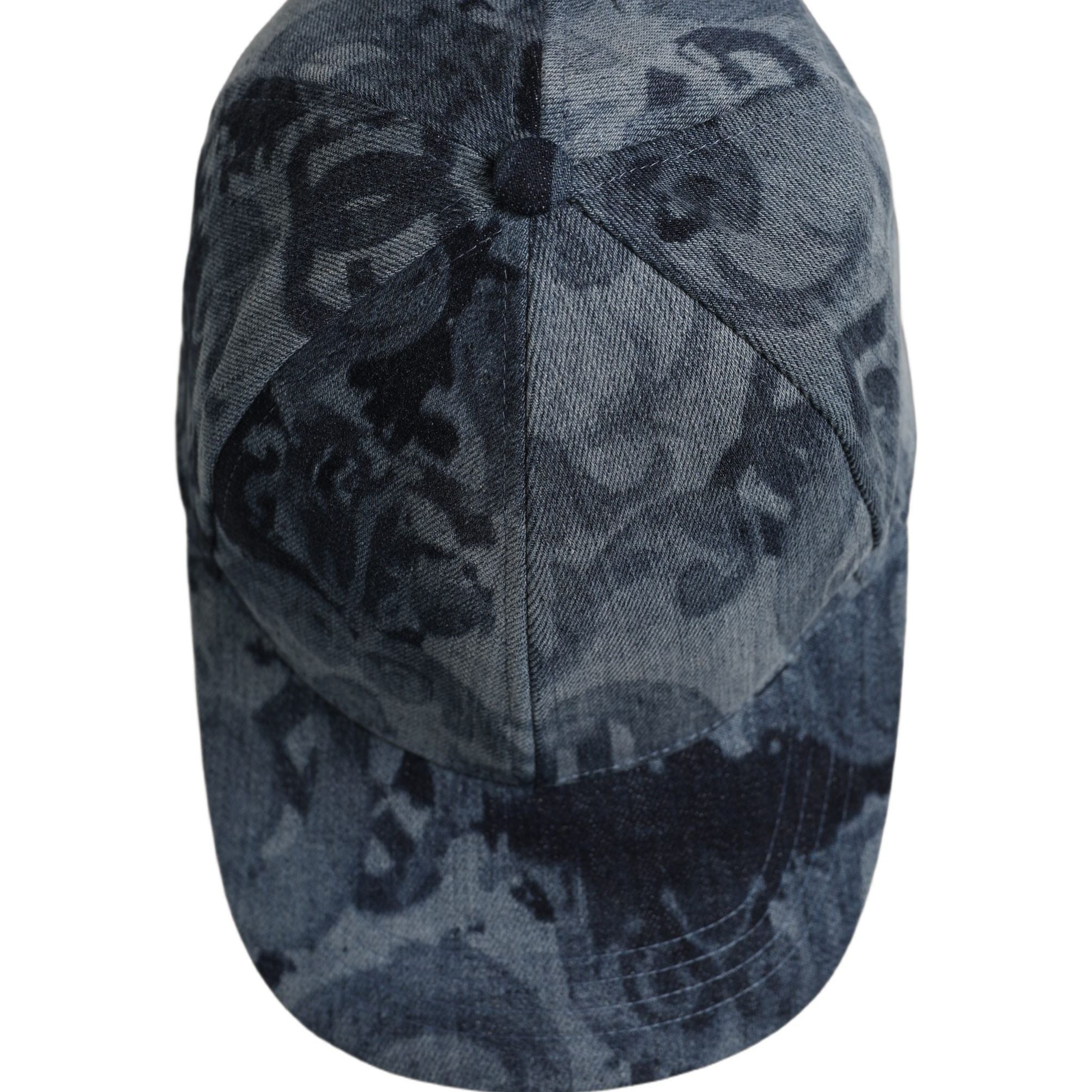 Dolce & Gabbana Men Blue All Over Logo Cotton Baseball Cap Hat