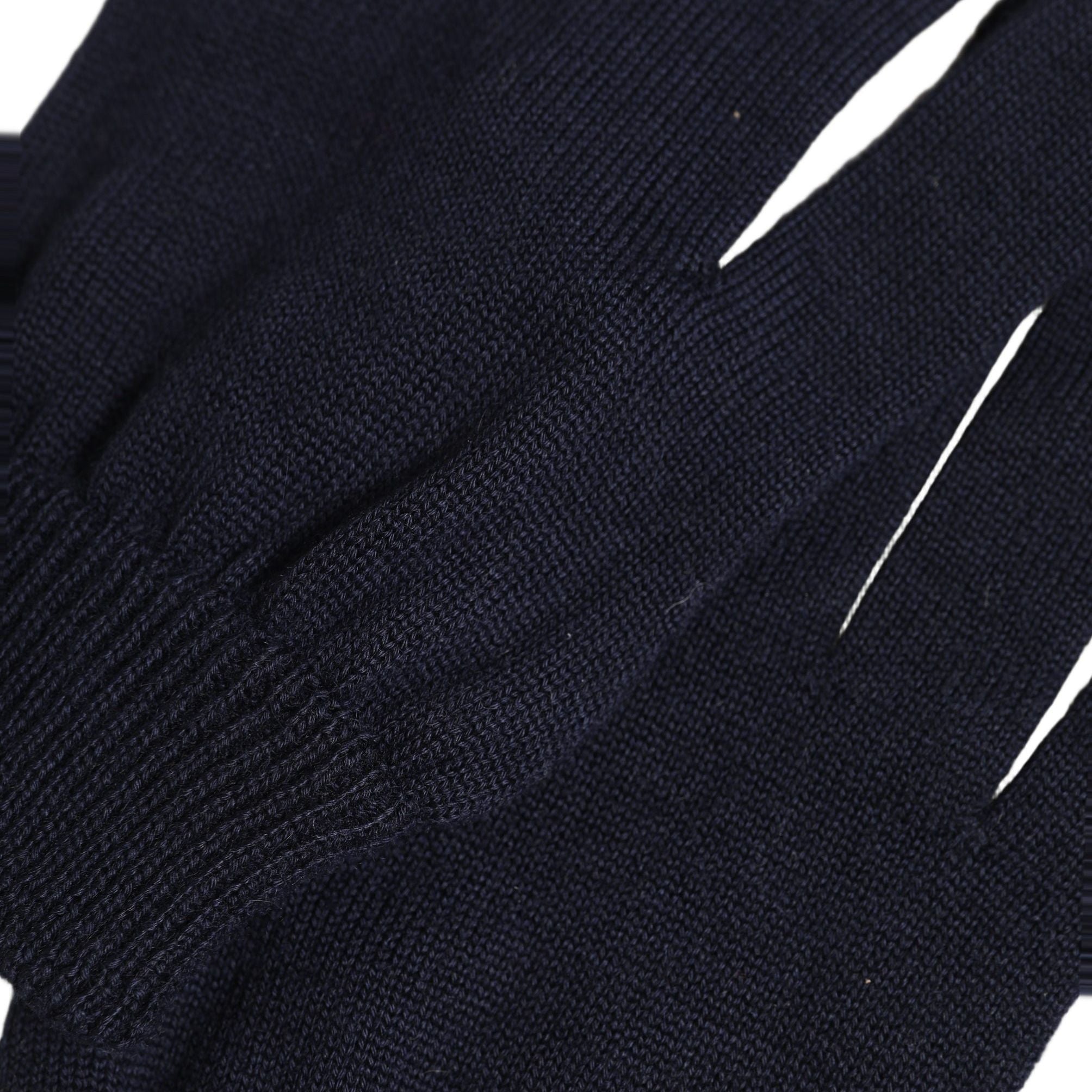 Dolce & Gabbana Men Dark Blue Cashmere Knitted Winter Gloves