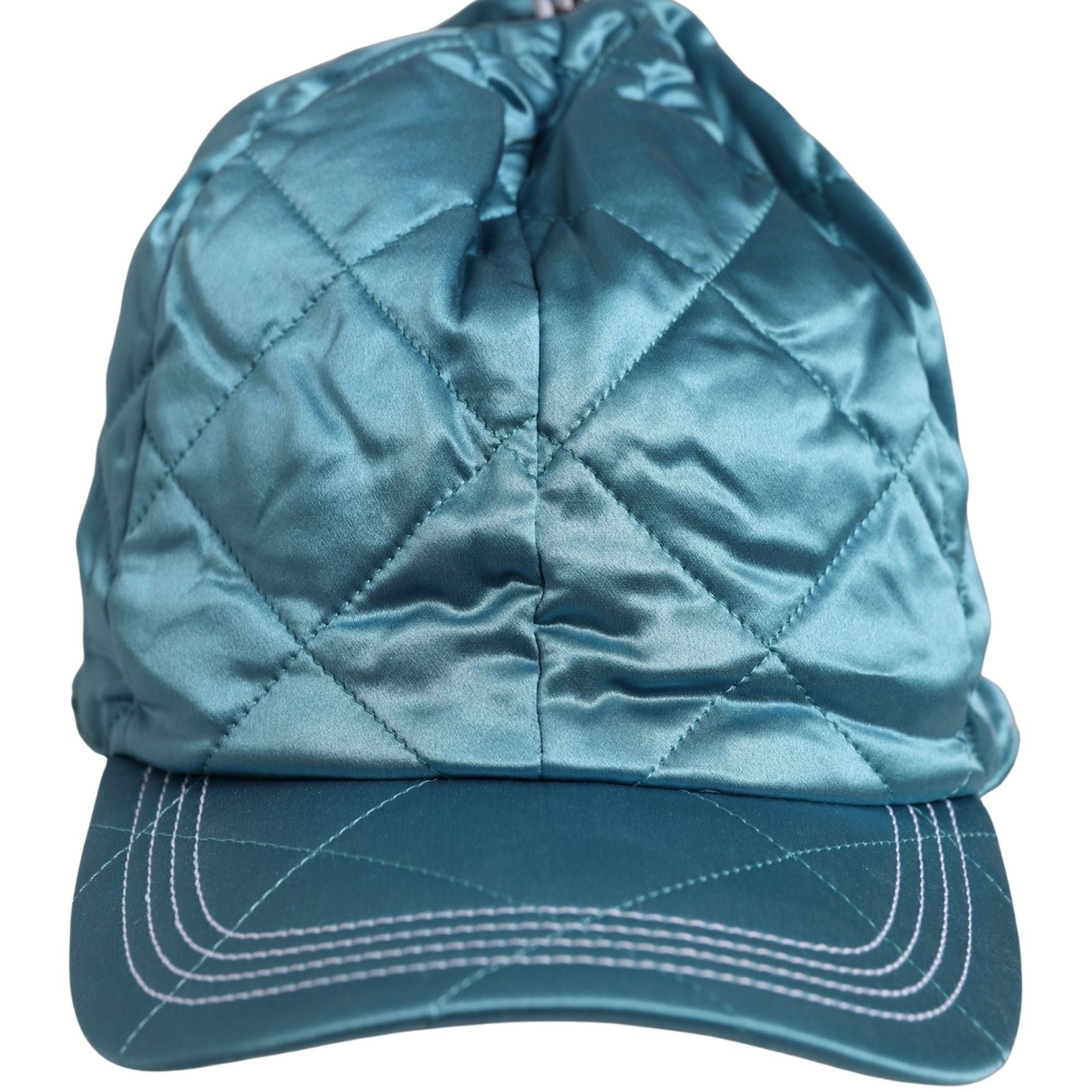 Dolce & Gabbana Men Teal Polyester Quilted Baseball Cap Hat