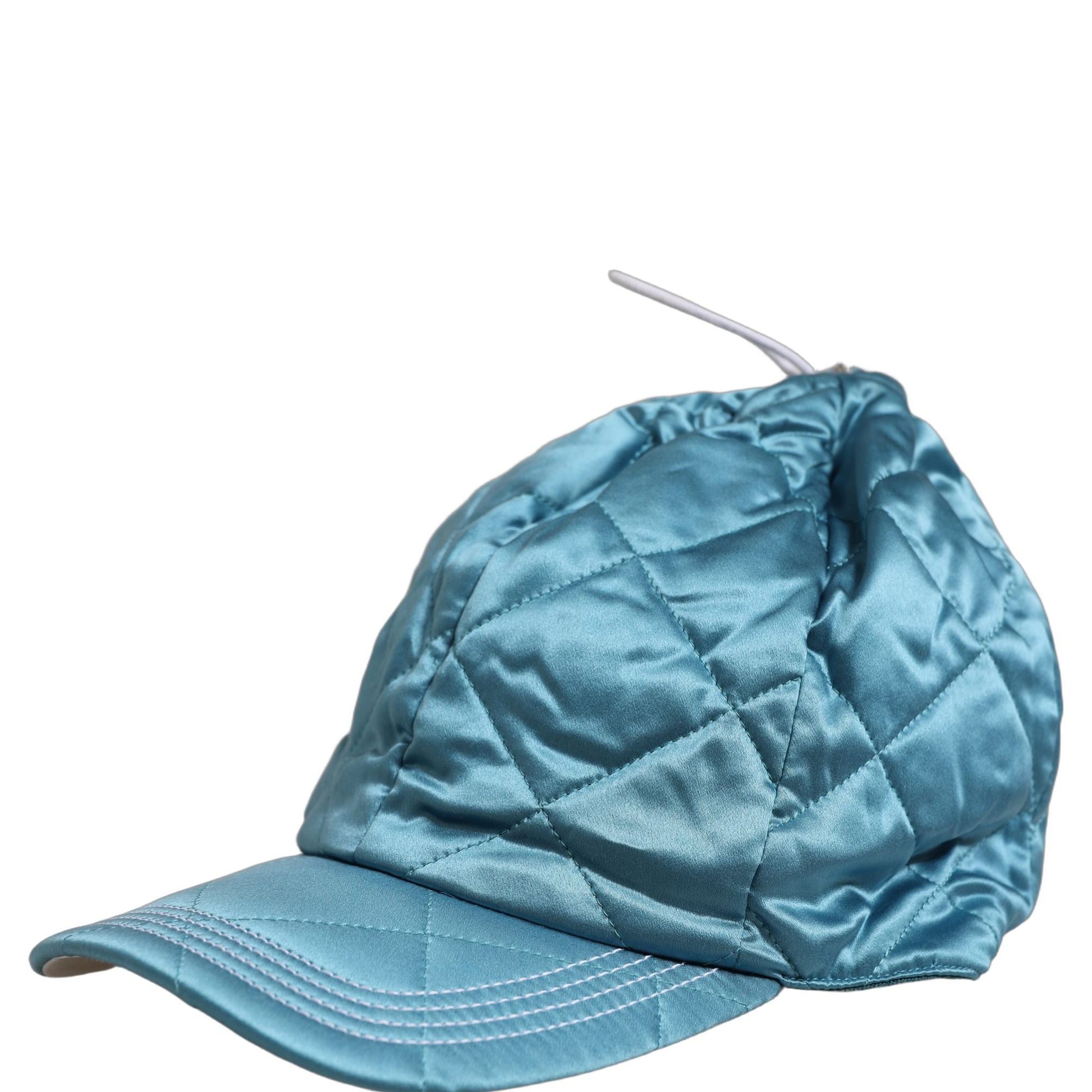 Dolce & Gabbana Men Teal Polyester Quilted Baseball Cap Hat