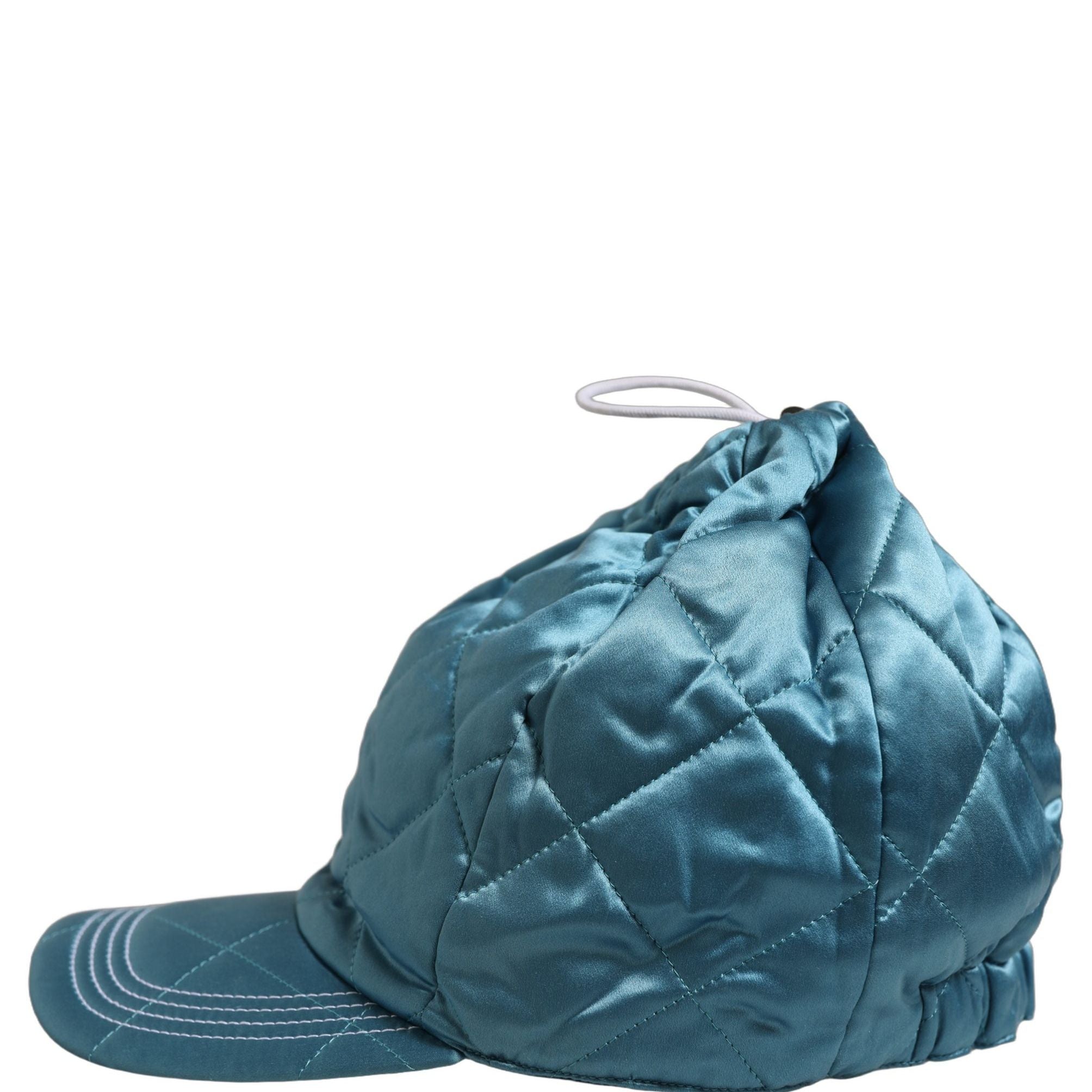 Dolce & Gabbana Men Teal Polyester Quilted Baseball Cap Hat