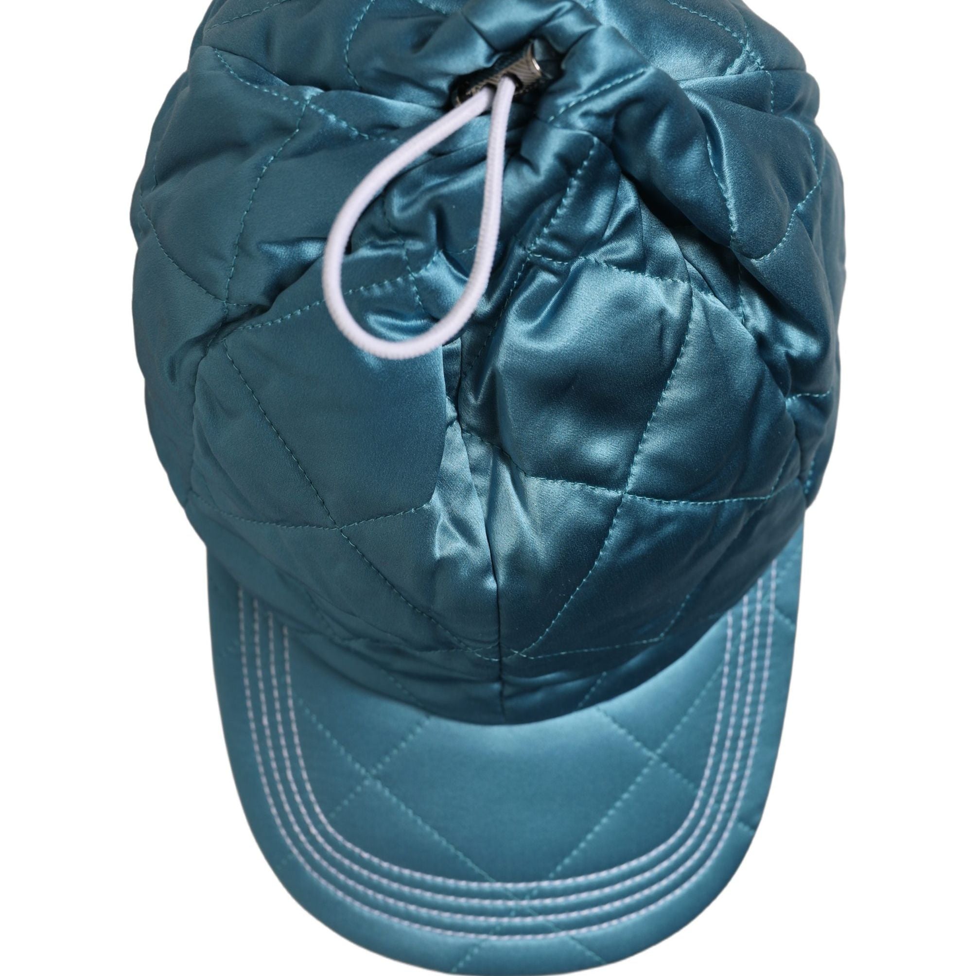 Dolce & Gabbana Men Teal Polyester Quilted Baseball Cap Hat