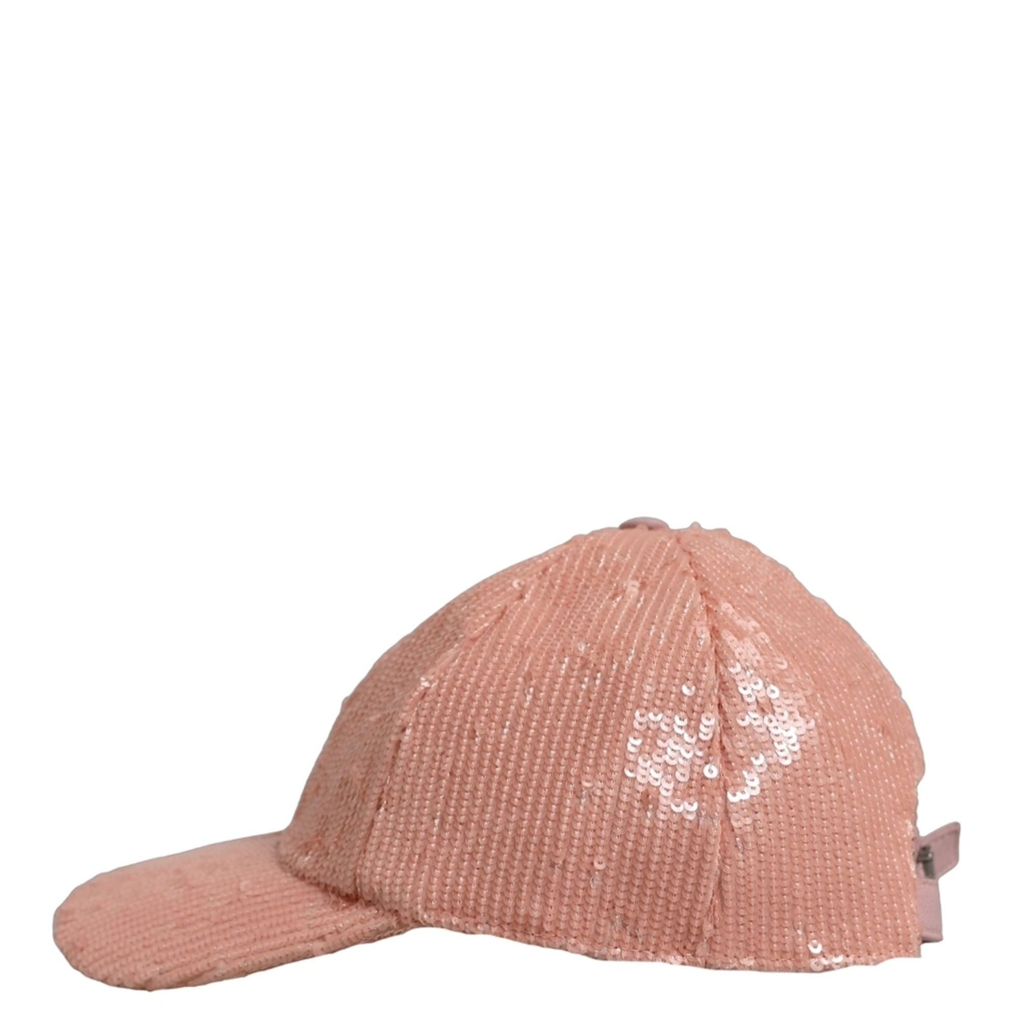 Dolce & Gabbana Men Pink Cotton Sequin Baseball Cap 6 Panels Hat