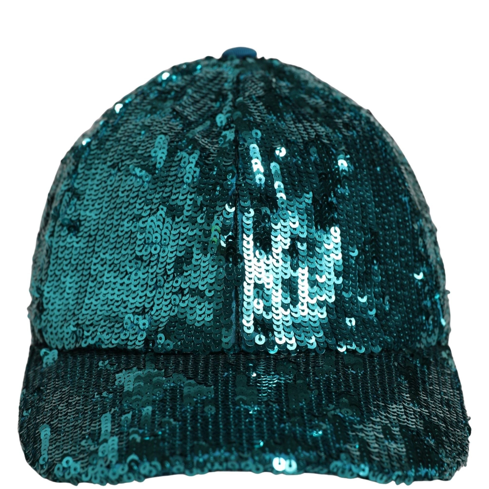 Dolce & Gabbana Men Green Cotton Sequin Baseball Cap 6 Panels Hat