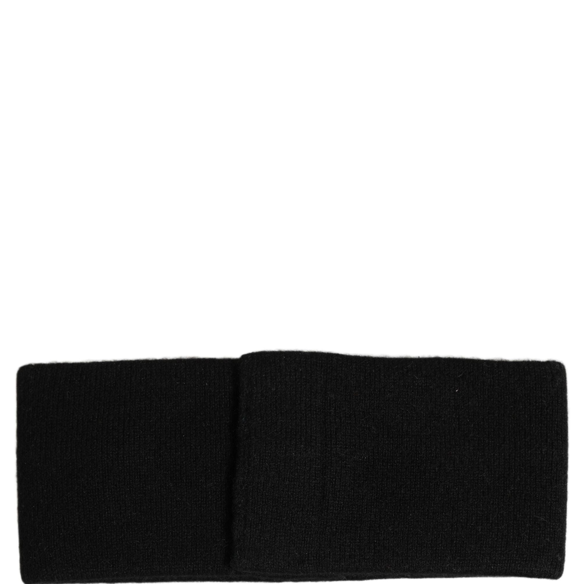 Dolce & Gabbana Men Black Cashmere Logo Plaque Head Band One Size Hat