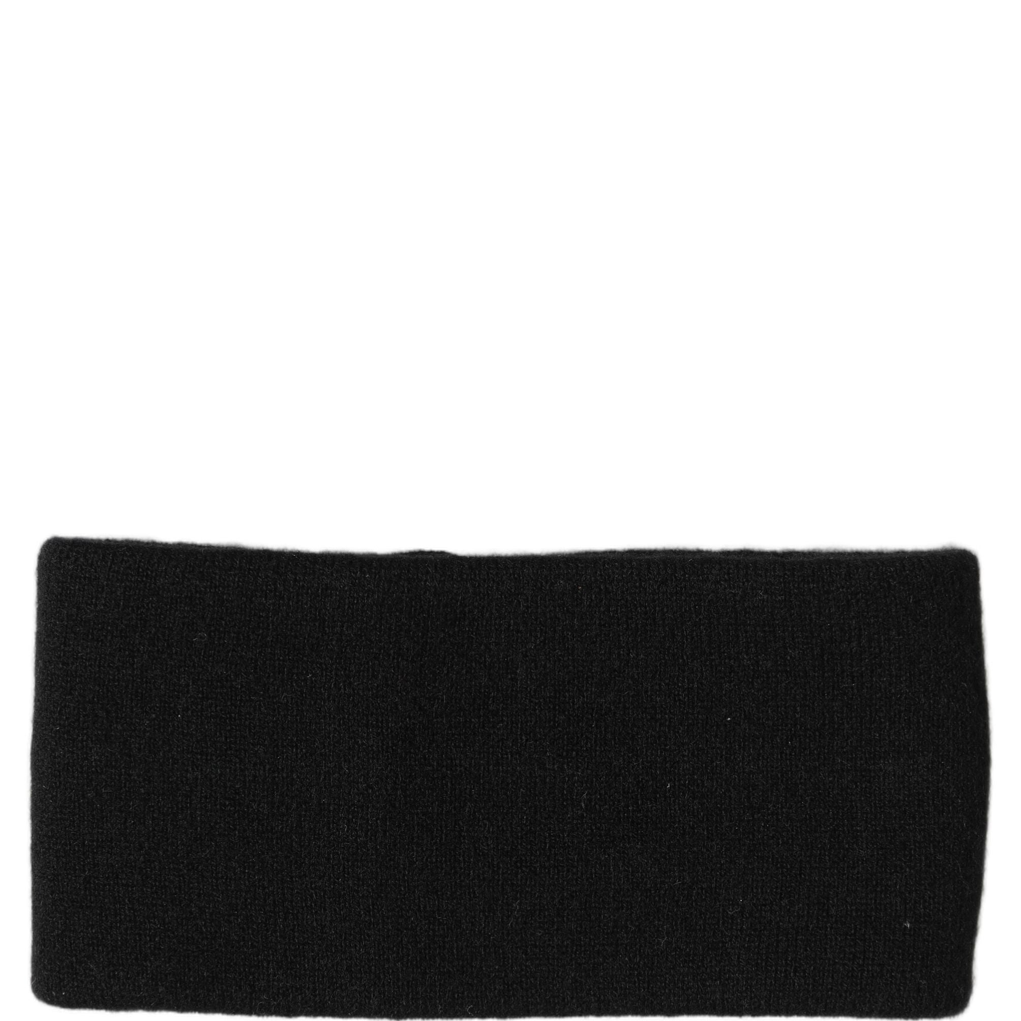 Dolce & Gabbana Men Black Cashmere Knitted Logo Head Band One Size