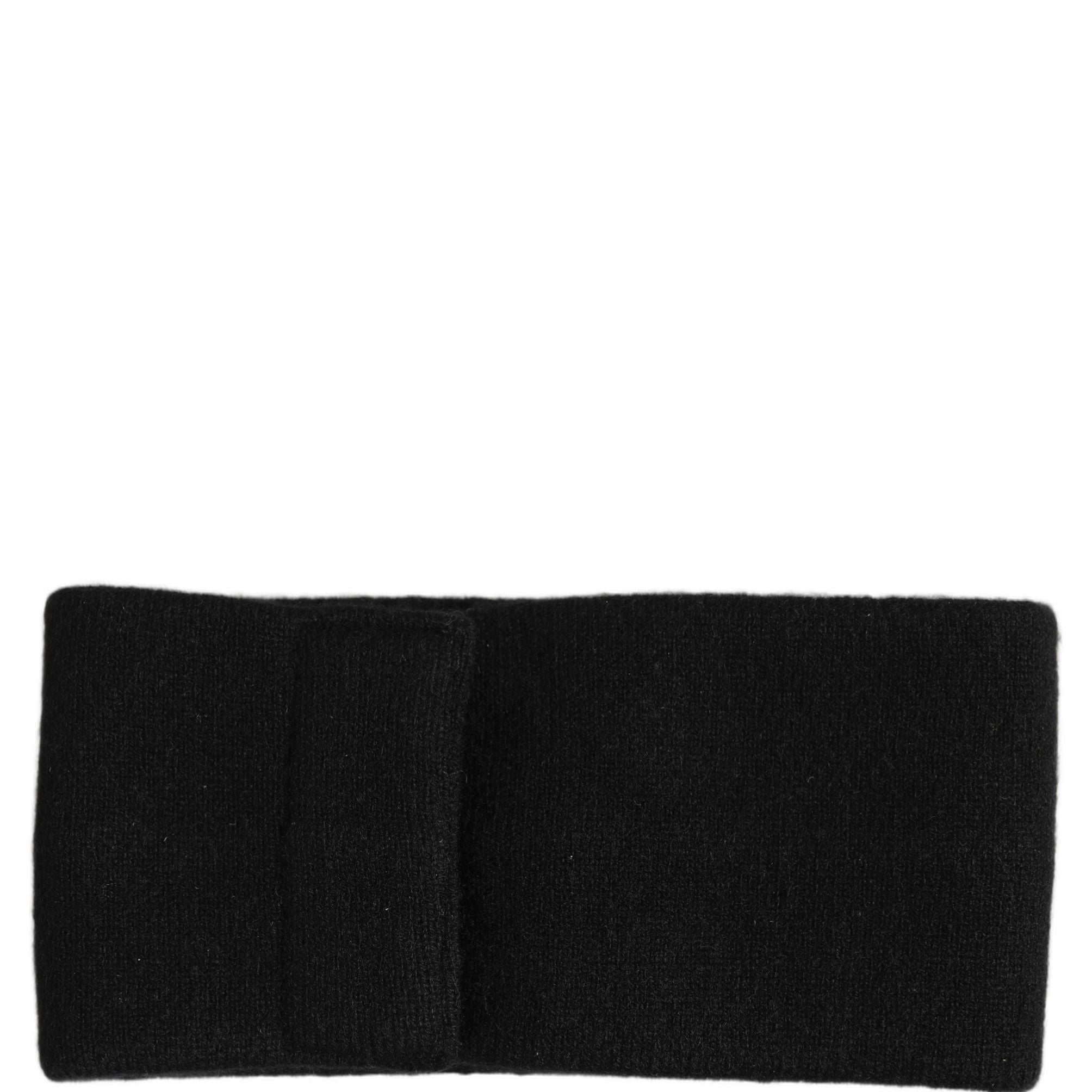 Dolce & Gabbana Men Black Cashmere Knitted Logo Head Band One Size