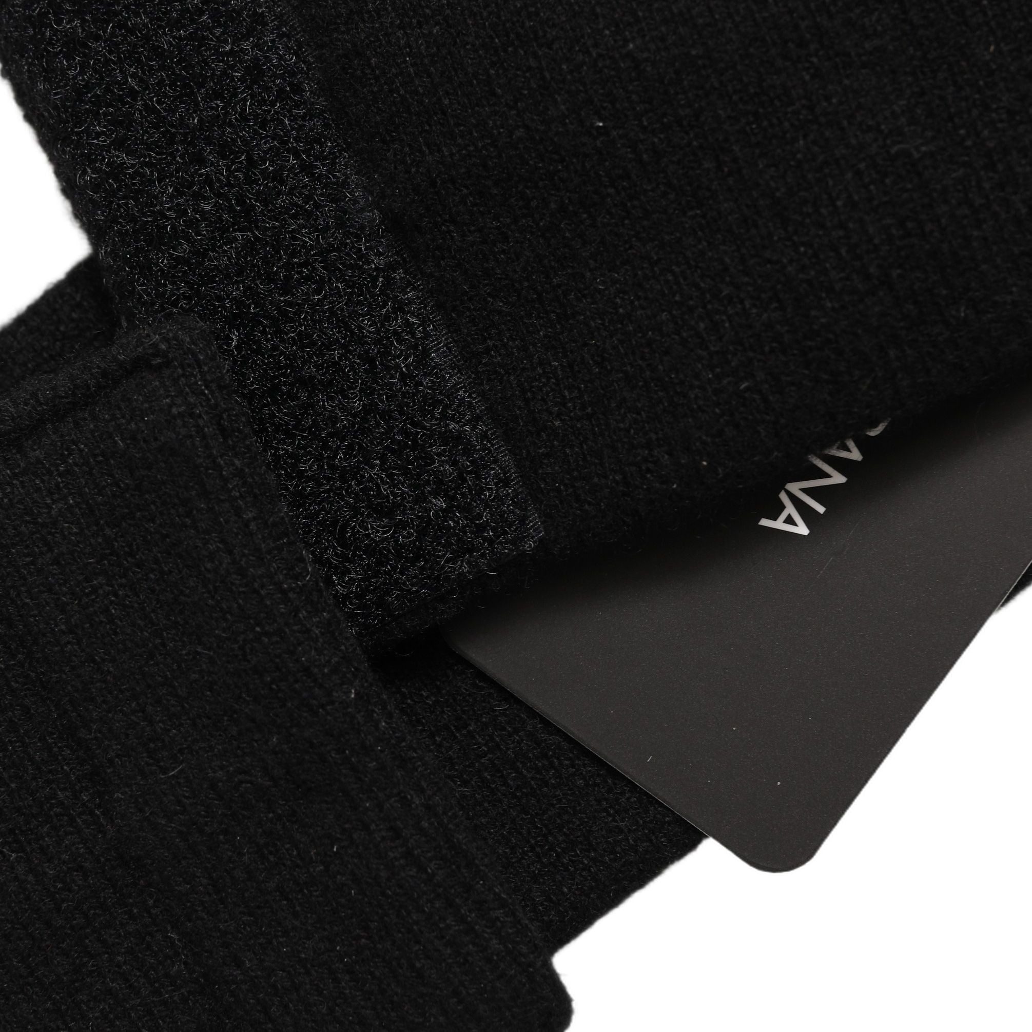 Dolce & Gabbana Men Black Cashmere Knitted Logo Head Band One Size