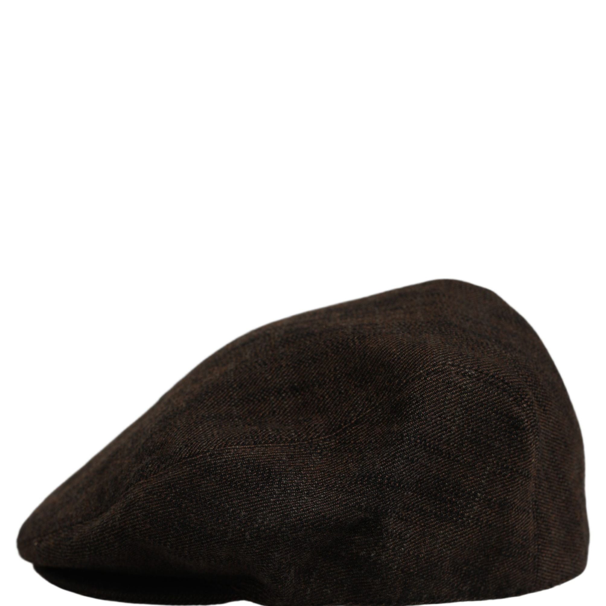 Dolce & Gabbana Men Brown Cotton Flat Cloth Newsboy Cap Hat