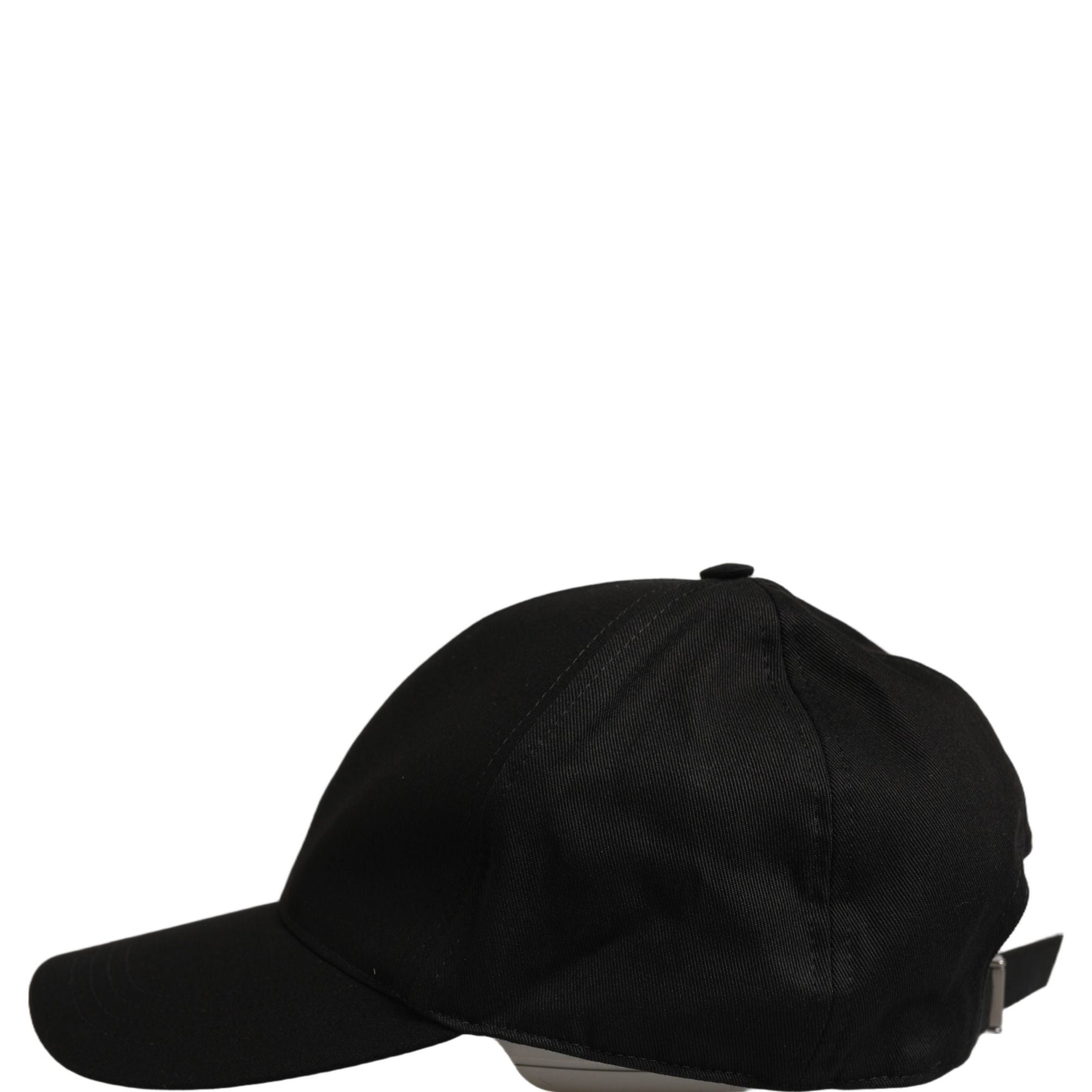 Dolce & Gabbana Men Black Cotton Baseball Capello 6 Panels Hat