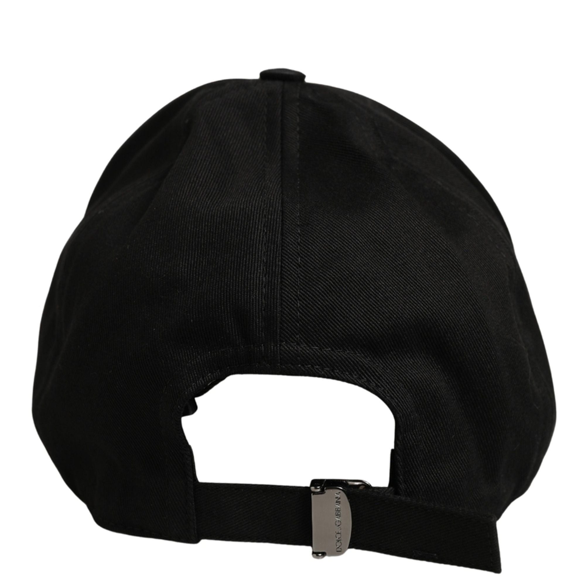 Dolce & Gabbana Men Black Cotton Baseball Capello 6 Panels Hat