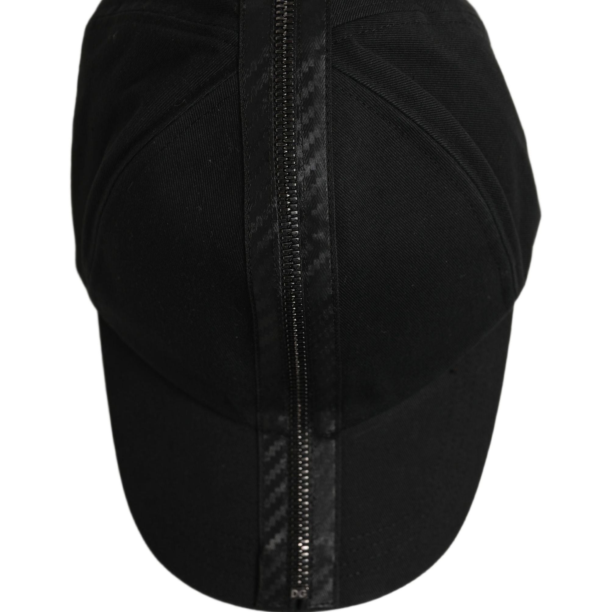 Dolce & Gabbana Men Black Cotton Baseball Cap 6 Panels Hat
