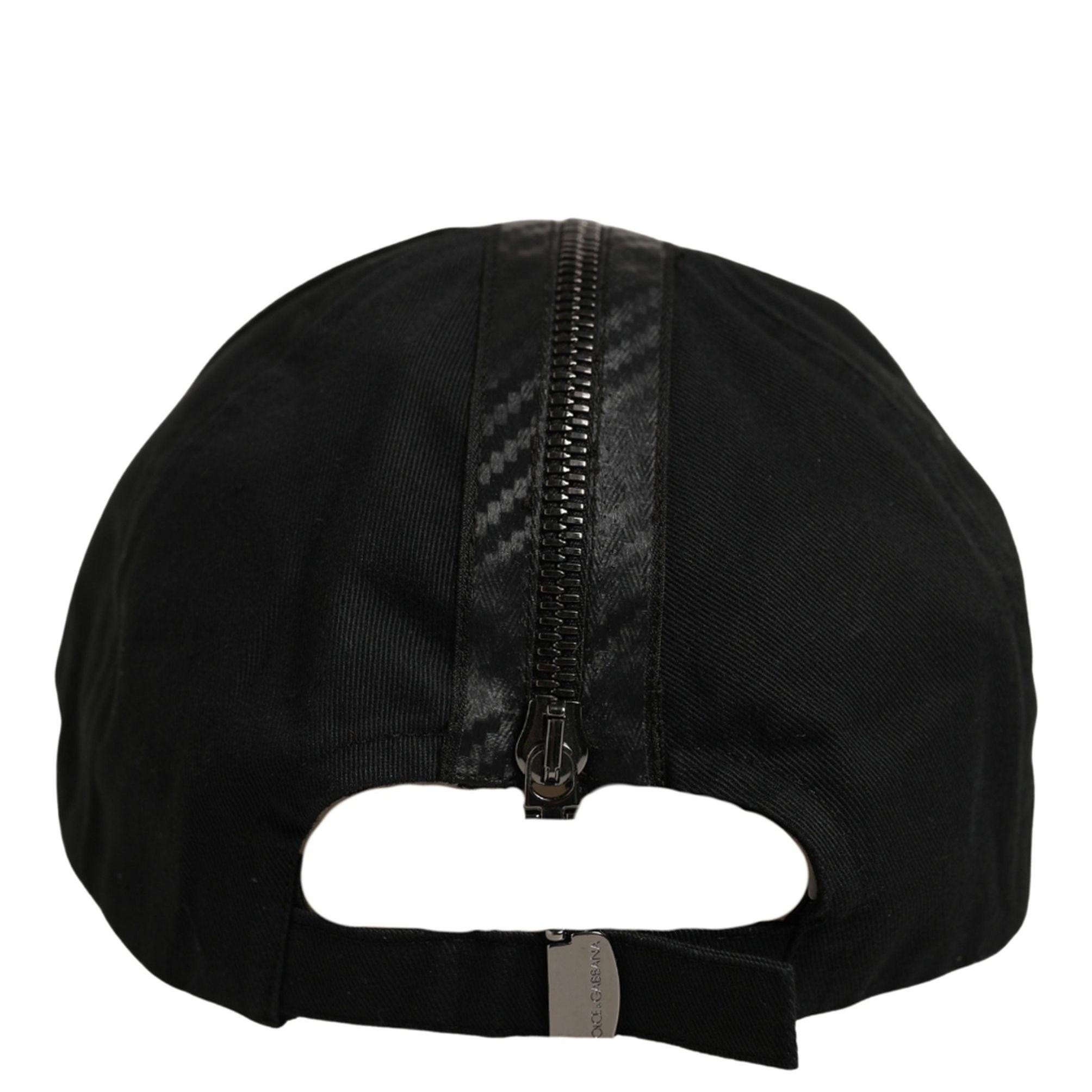 Dolce & Gabbana Men Black Cotton Baseball Cap 6 Panels Hat