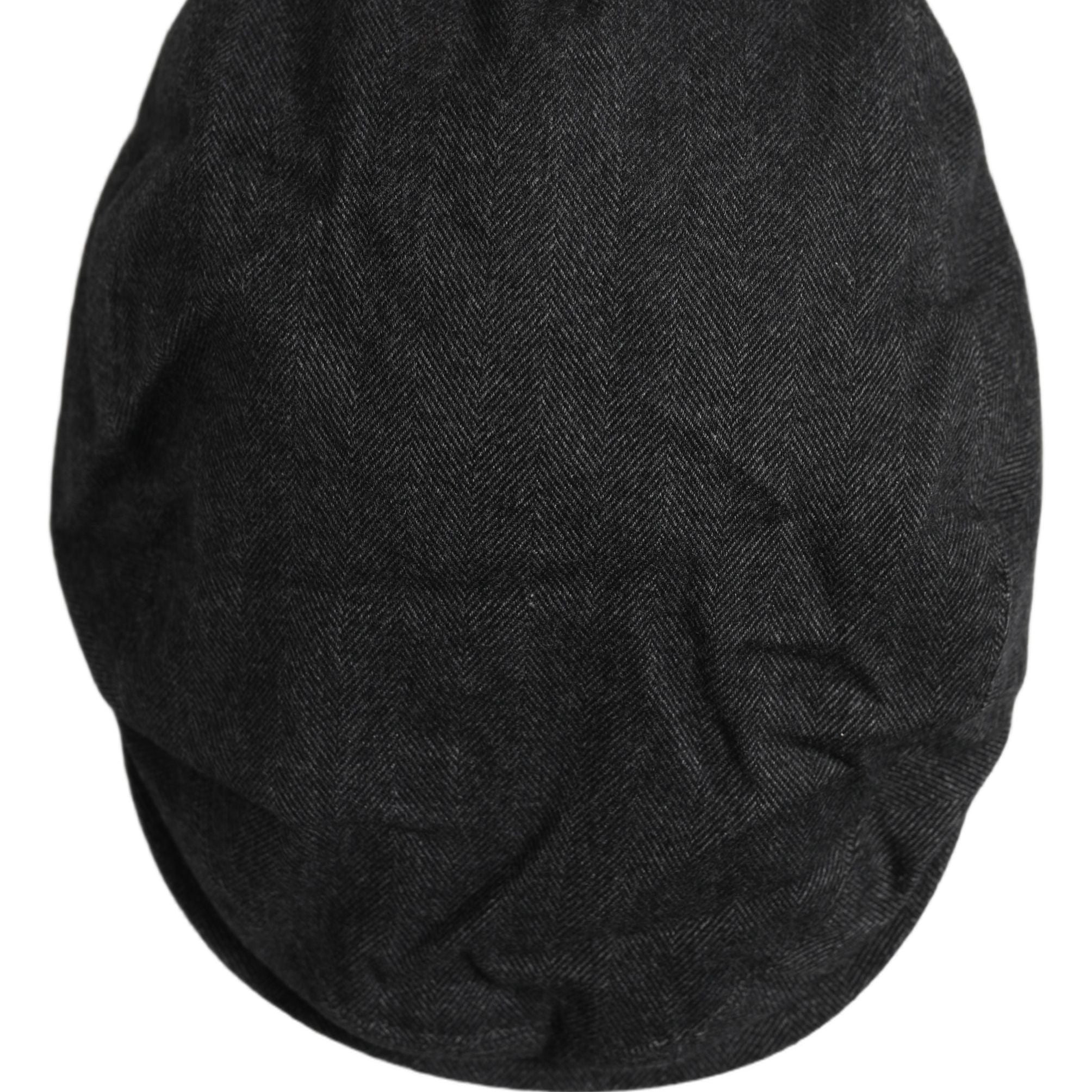Dolce & Gabbana Men Black Cotton Flat Cloth Newsboy Cap Hat