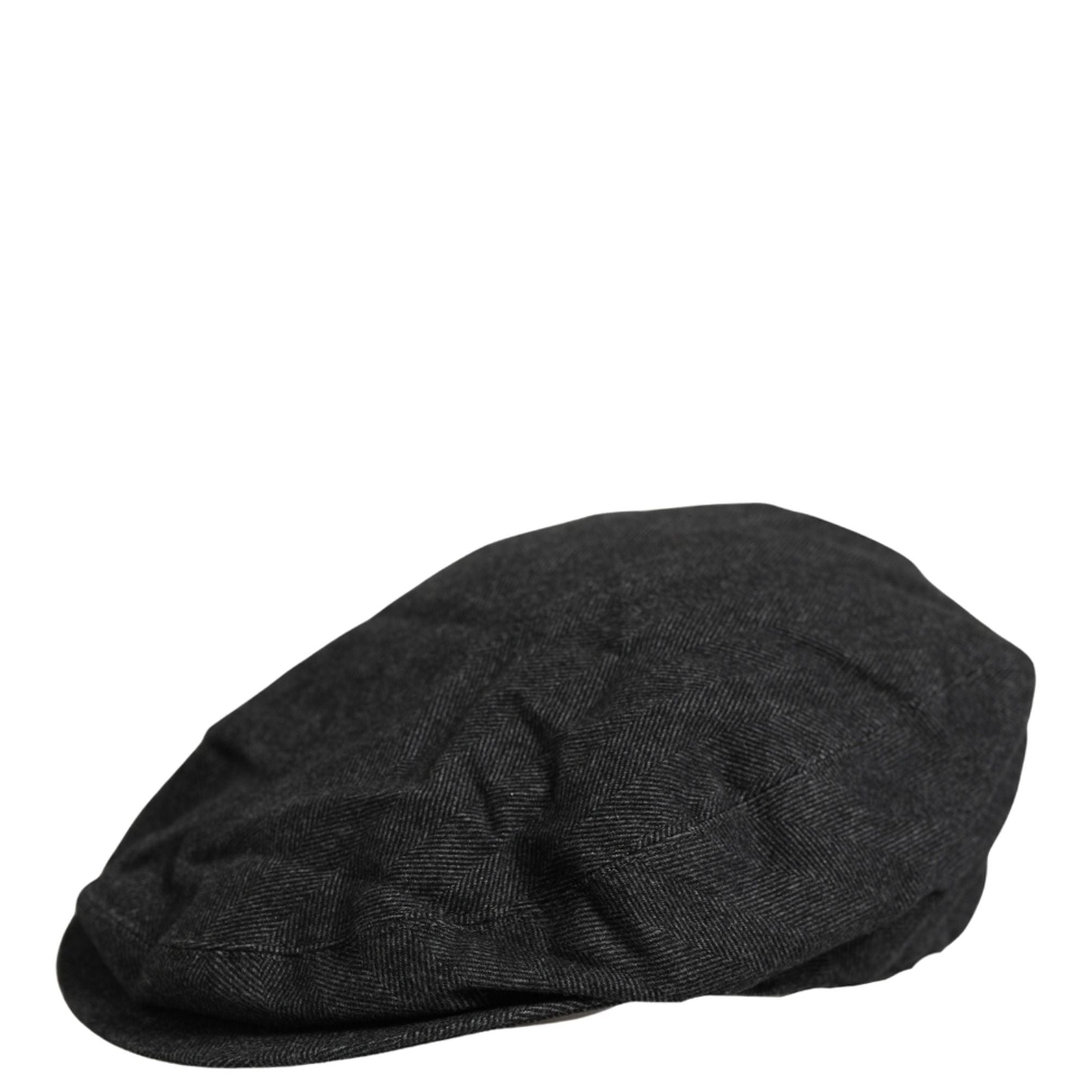 Dolce & Gabbana Men Black Cotton Flat Cloth Newsboy Cap Hat