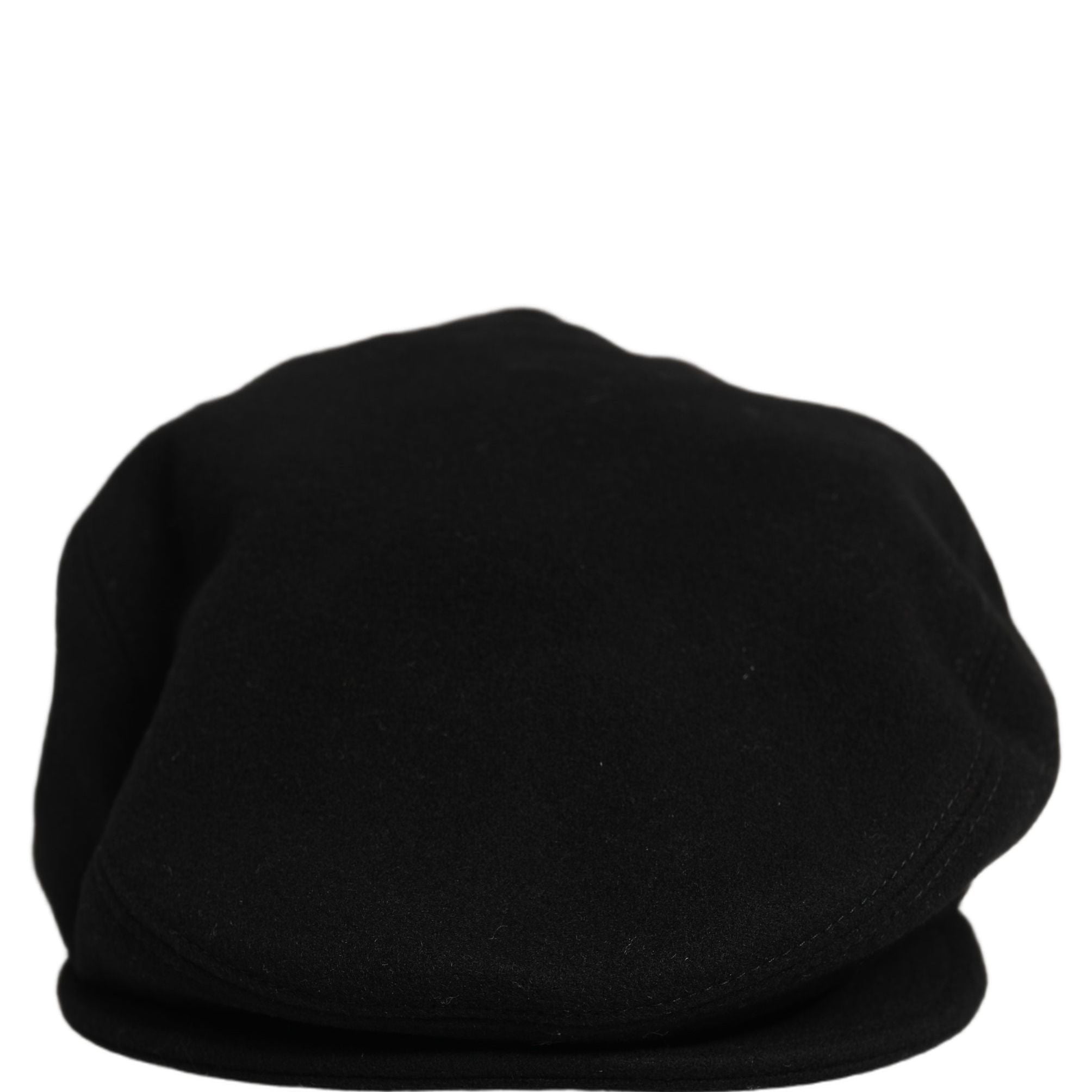 Dolce & Gabbana Men Black Wool Blend Flat Cloth Newsboy Cap Hat
