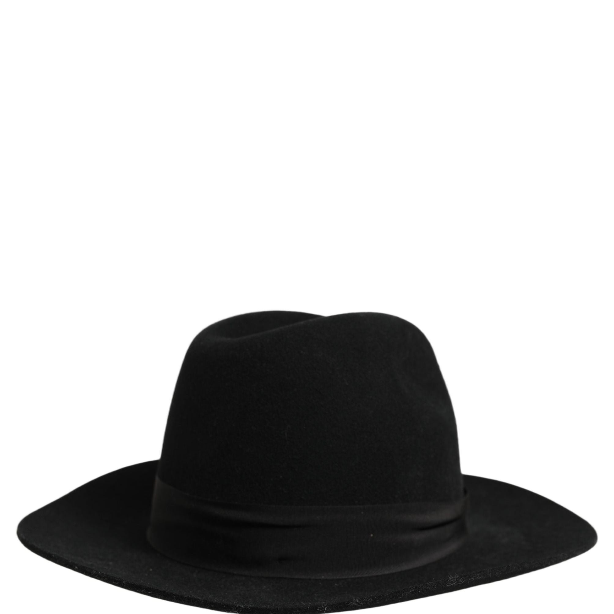 Dolce & Gabbana Men Black Classic Wide Brim Fedora Capello Hat