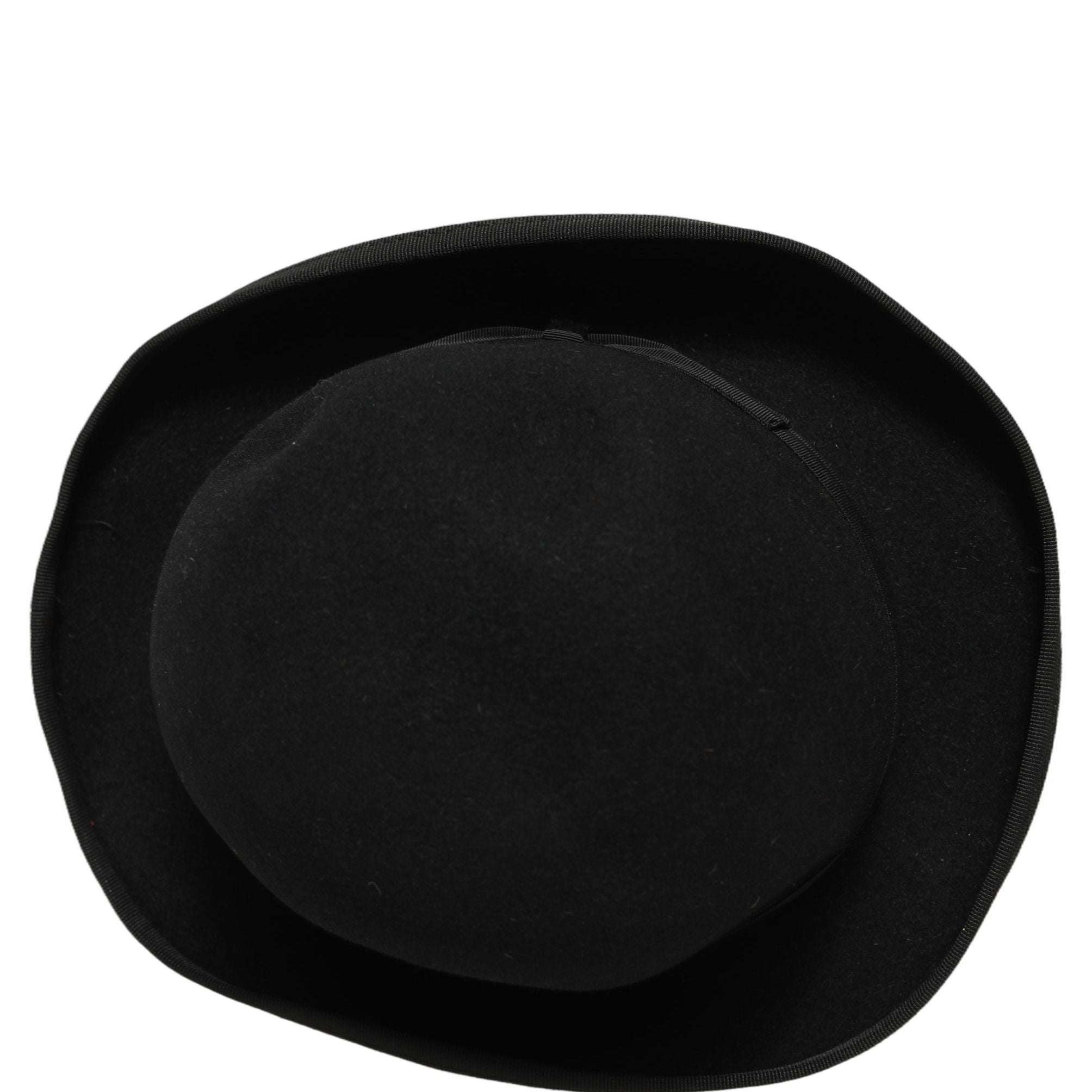 Dolce & Gabbana Men Black Rabbit Fur Felt Bowler Capello Hat