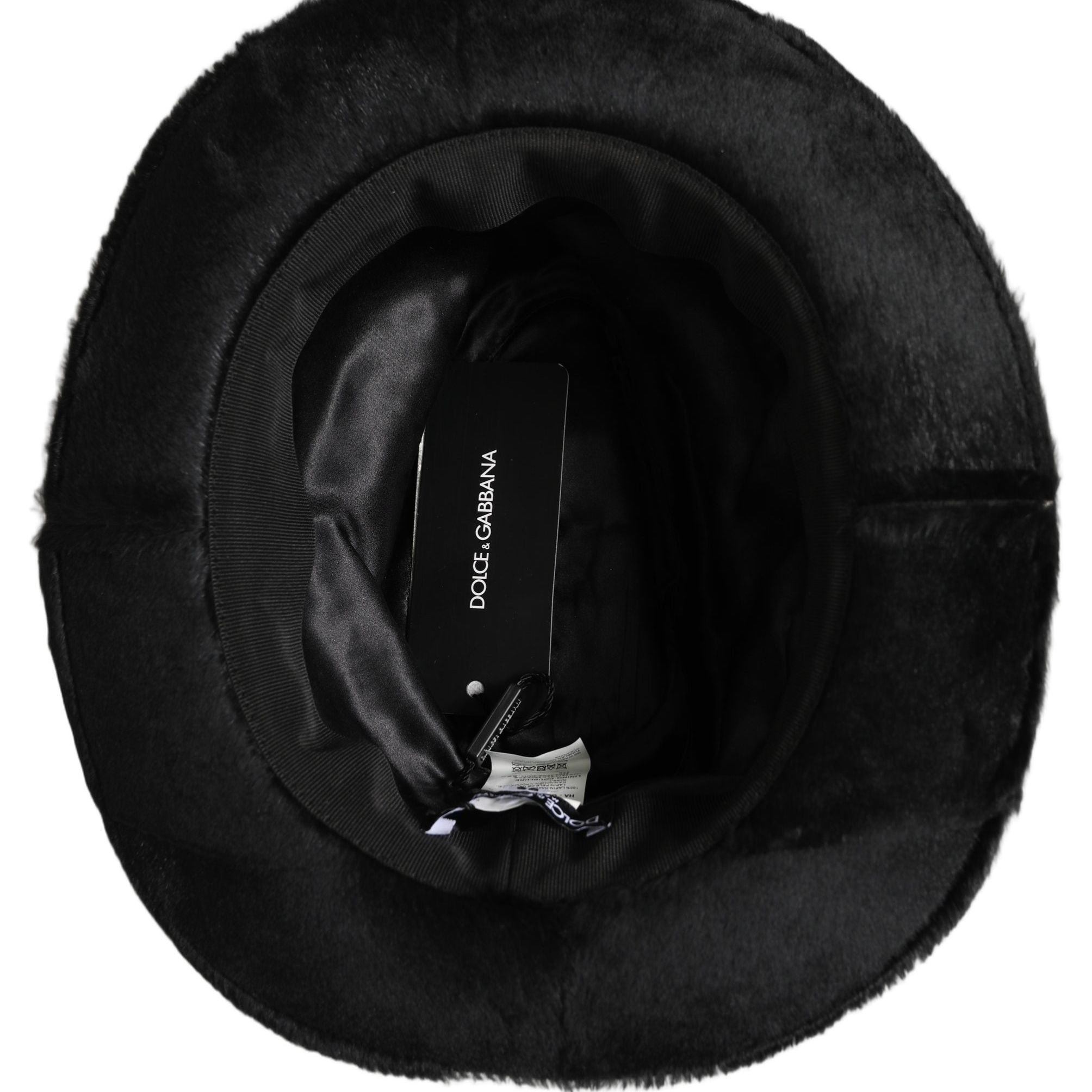 Dolce & Gabbana Men Black Classic Wide Brim Fedora Capello Hat