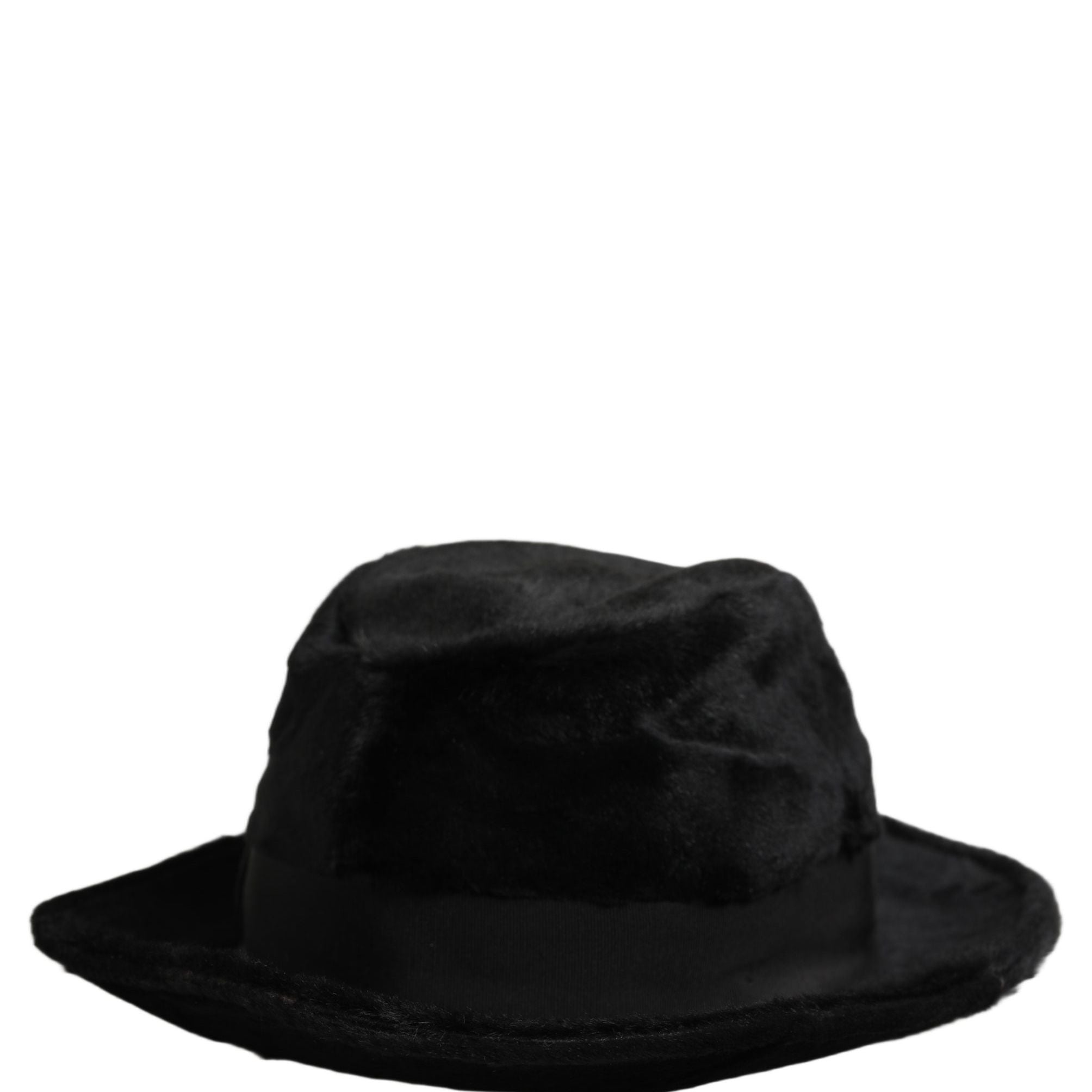 Dolce & Gabbana Men Black Classic Wide Brim Fedora Capello Hat