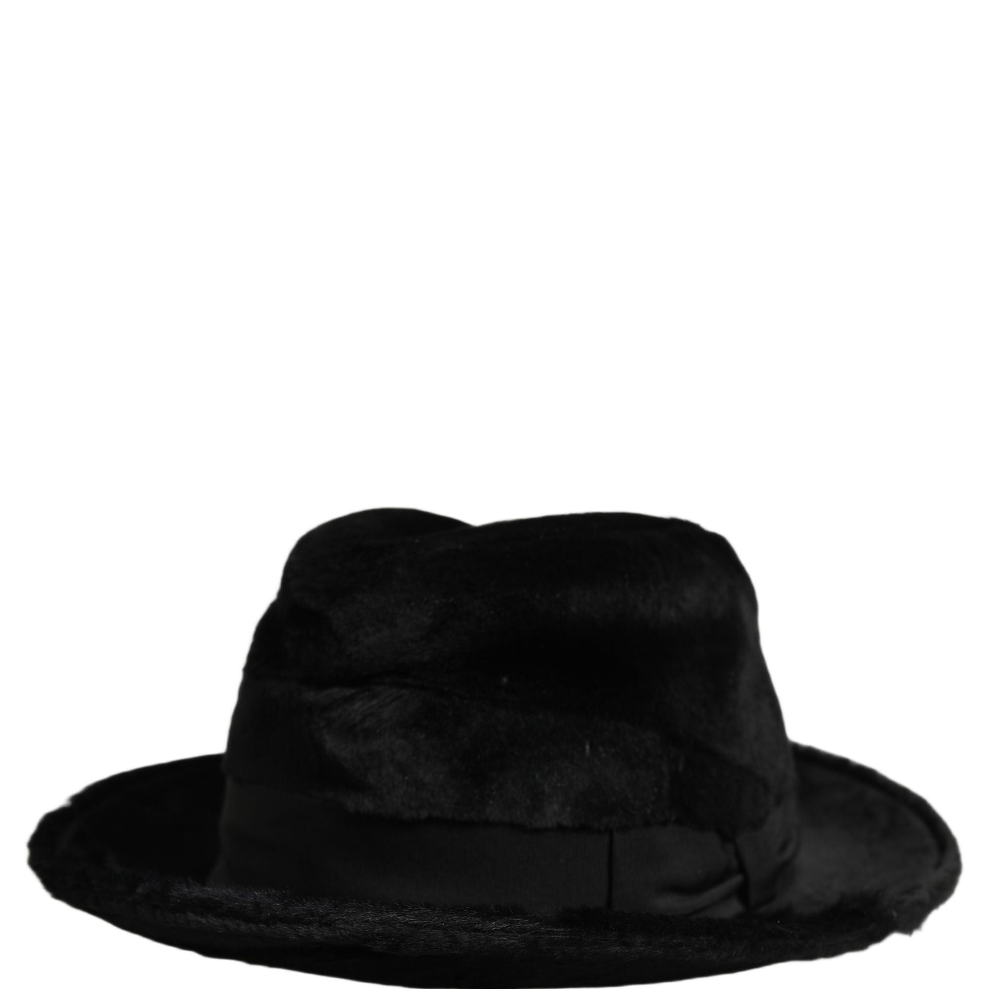 Dolce & Gabbana Men Black Classic Wide Brim Fedora Capello Hat