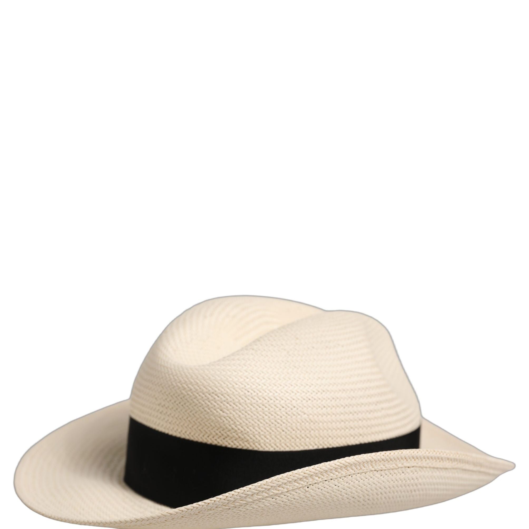 Dolce & Gabbana Men White Paper Straw Fedora Panama Capello Hat