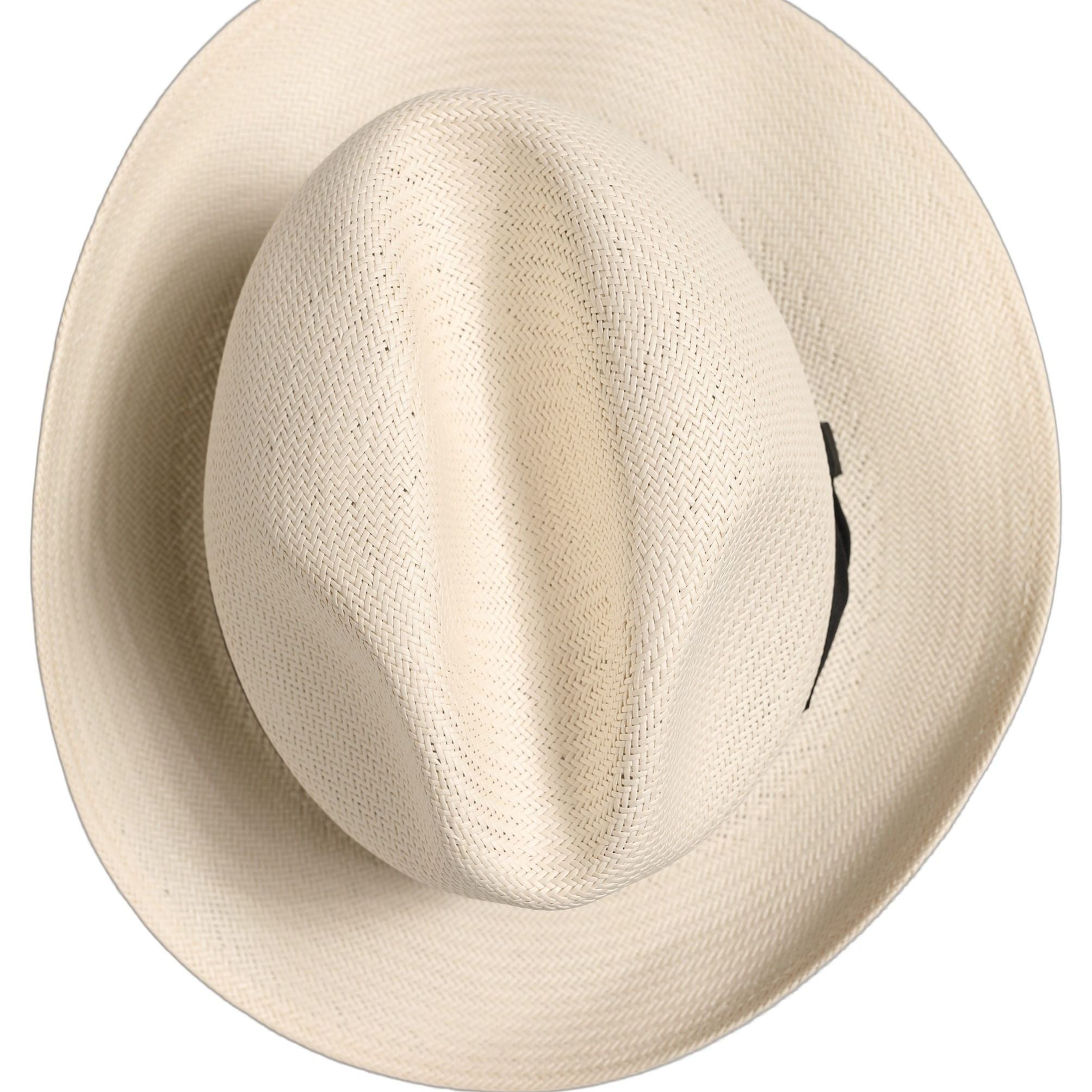 Dolce & Gabbana Men White Paper Straw Fedora Panama Capello Hat