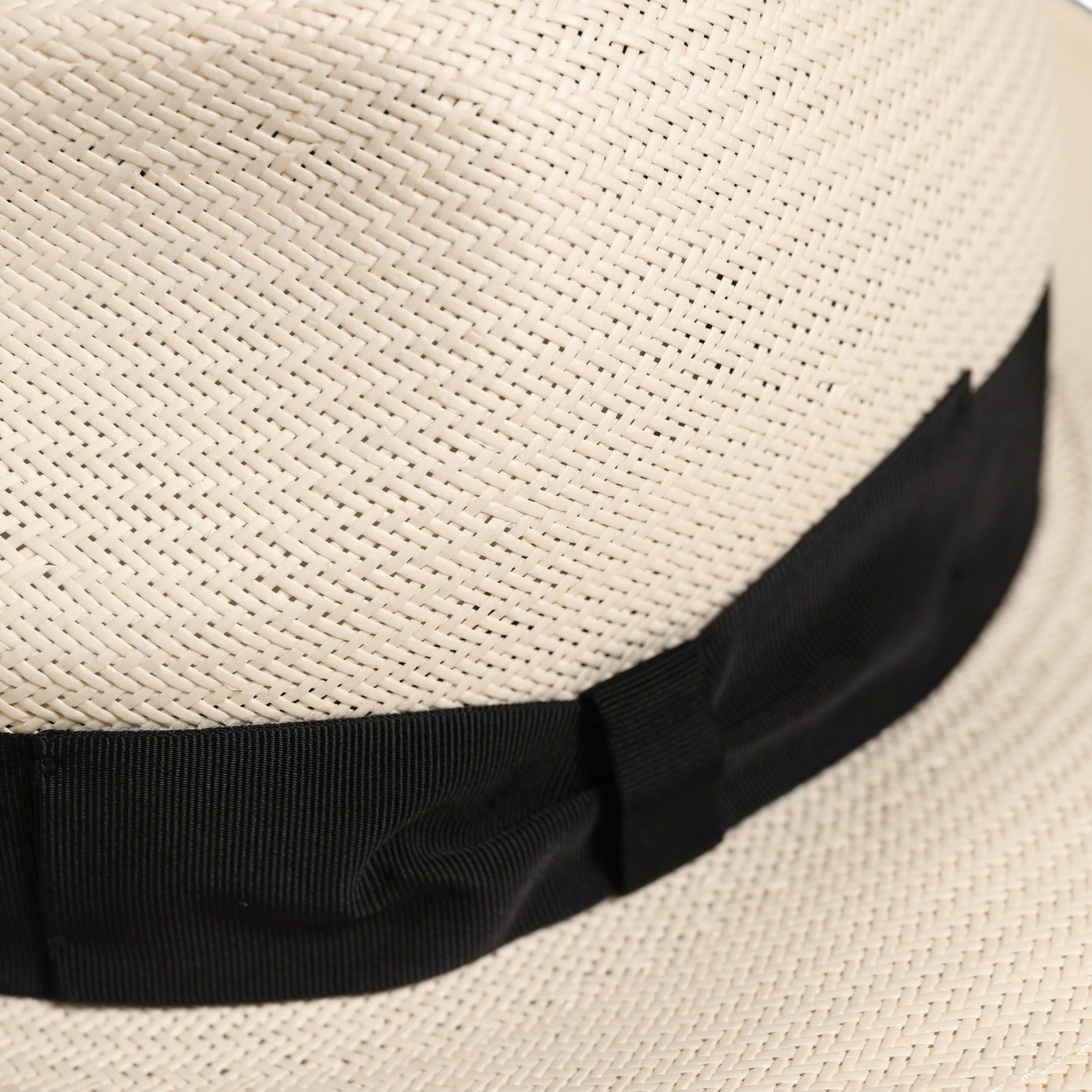 Dolce & Gabbana Men White Paper Straw Fedora Panama Capello Hat