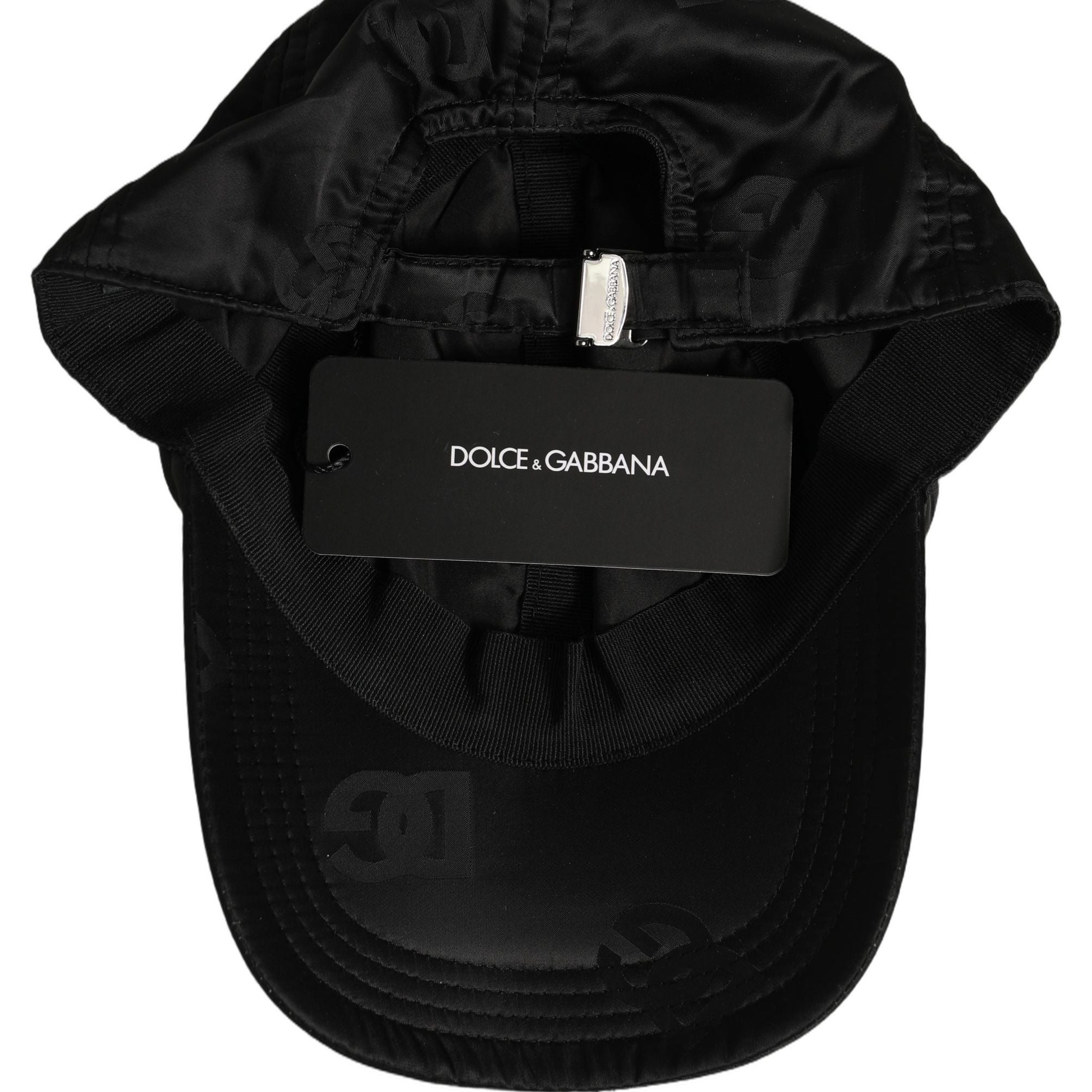 Dolce & Gabbana Men Black DG Monogram Baseball Capello Hat