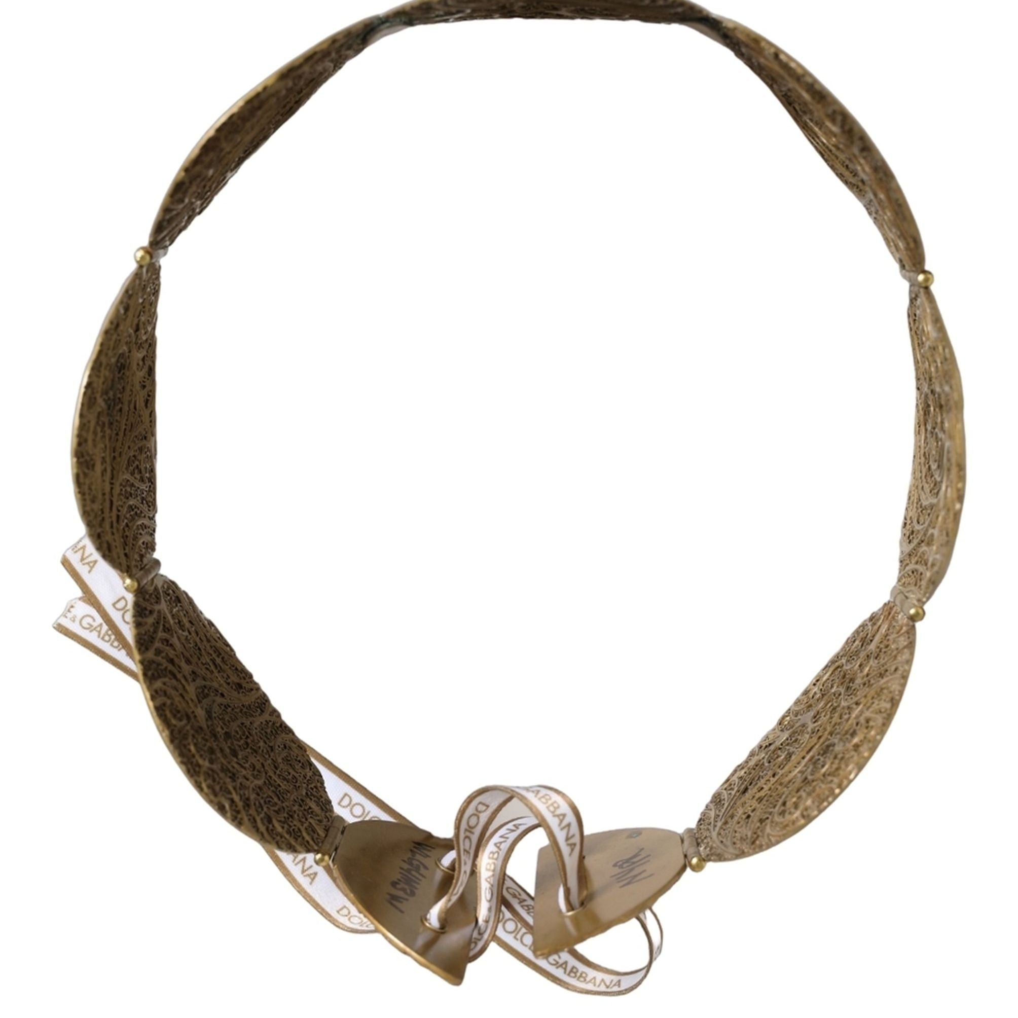 Dolce & Gabbana Gold Tone Brass Coin Metal Waist Cintura Belt