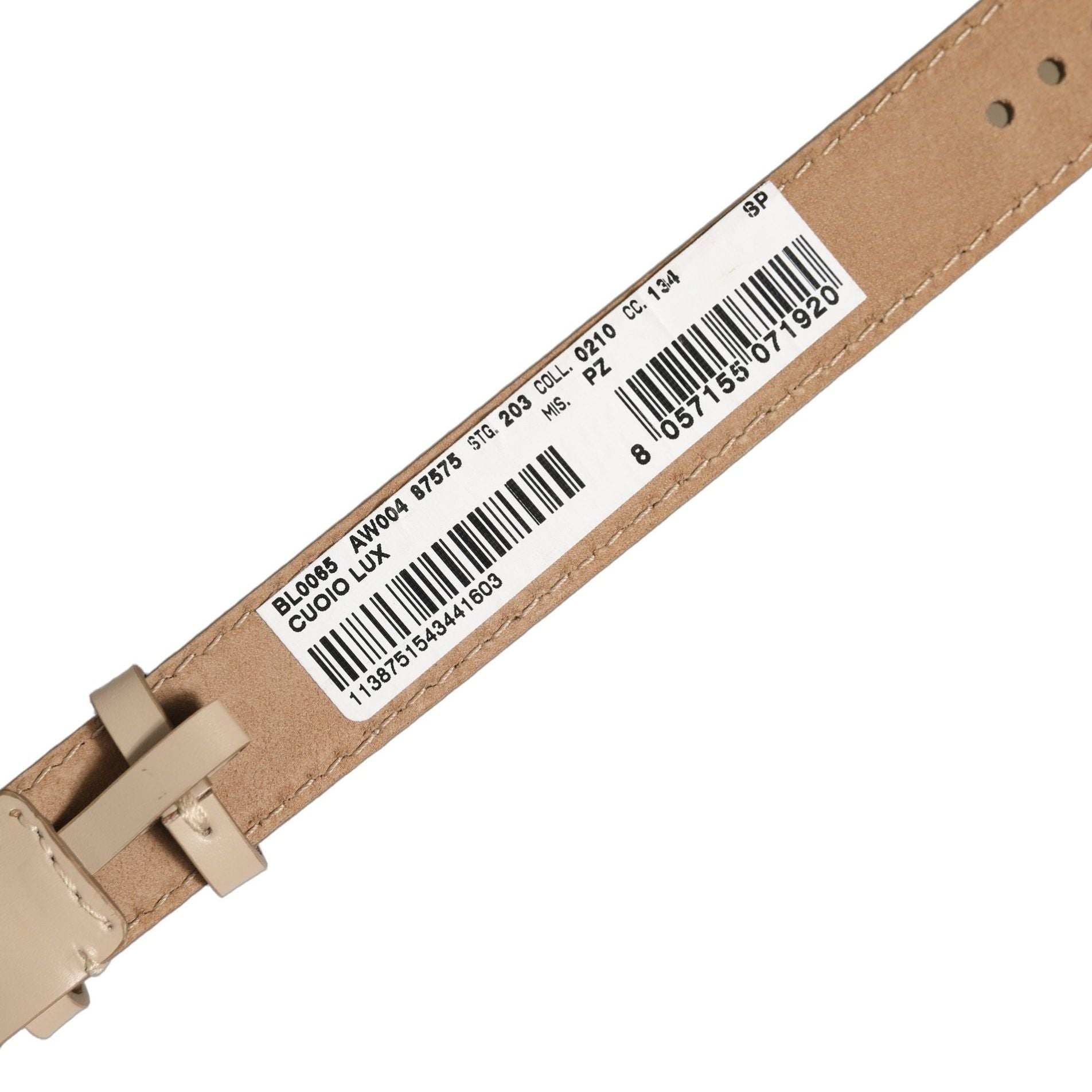 Dolce & Gabbana Beige Calfskin Leather Gold Buckle Belt Strap Bracelet
