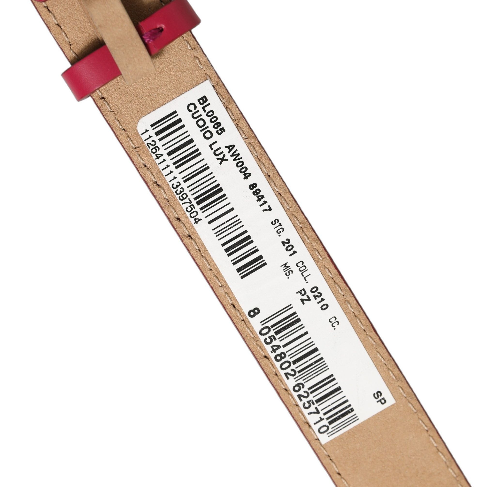 Dolce & Gabbana Red Calfskin Leather Gold Buckle Belt Strap Bracelet