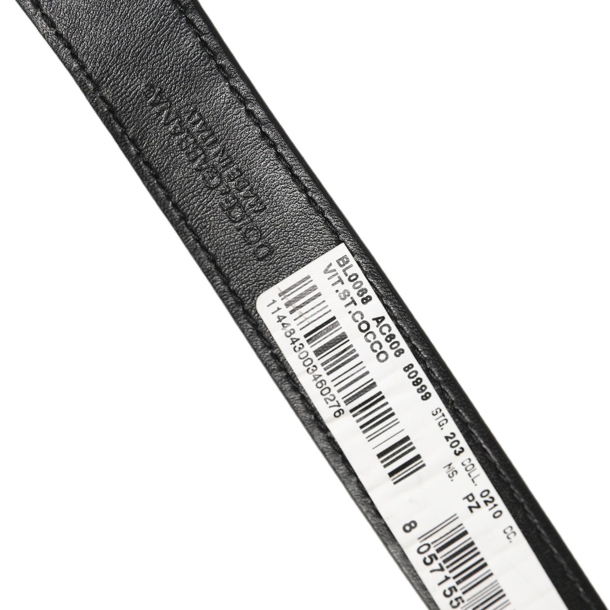 Dolce & Gabbana Black Textured Leather Gold Buckle Belt Strap Bracelet