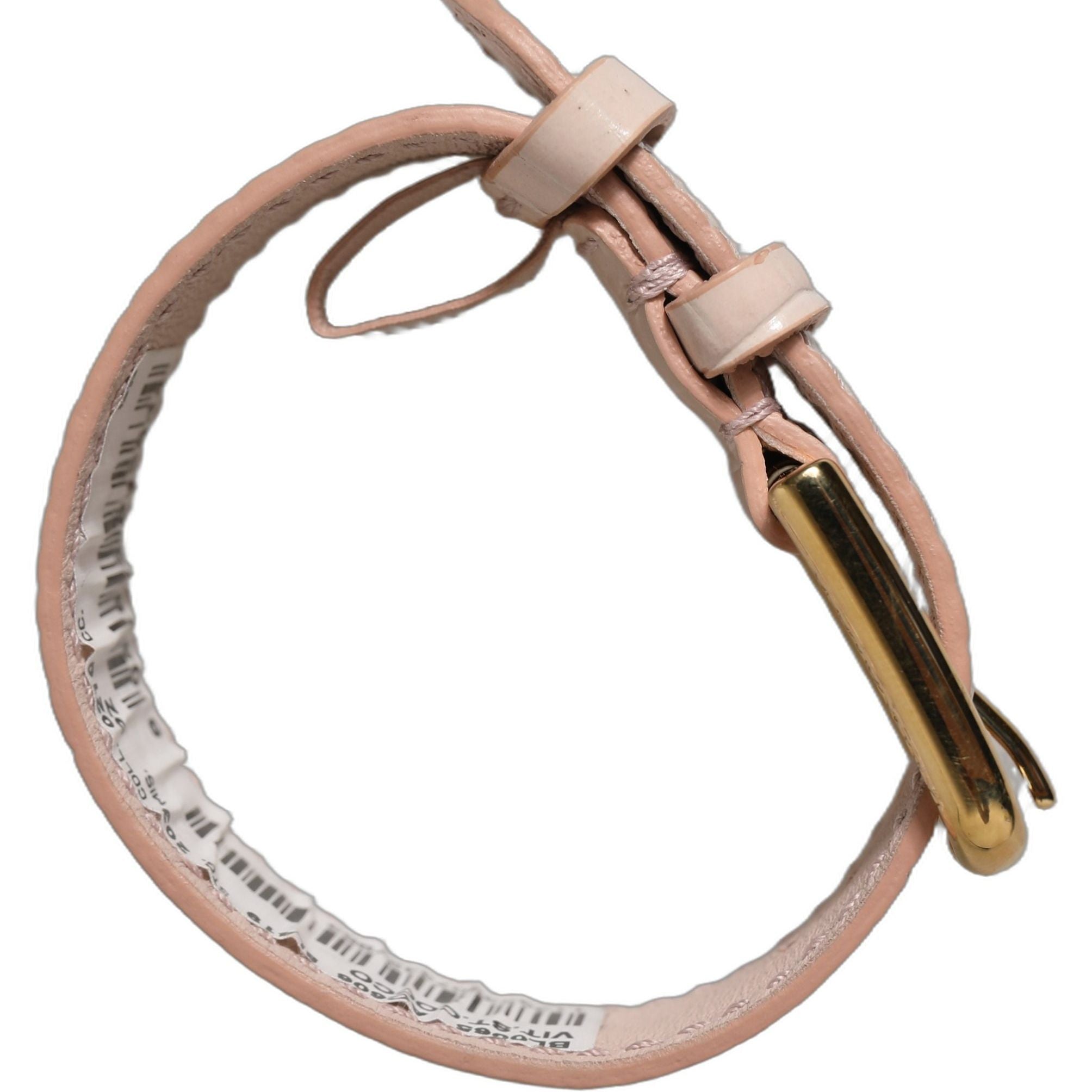 Dolce & Gabbana Pink Embossed Leather Gold Buckle Belt Strap Bracelet