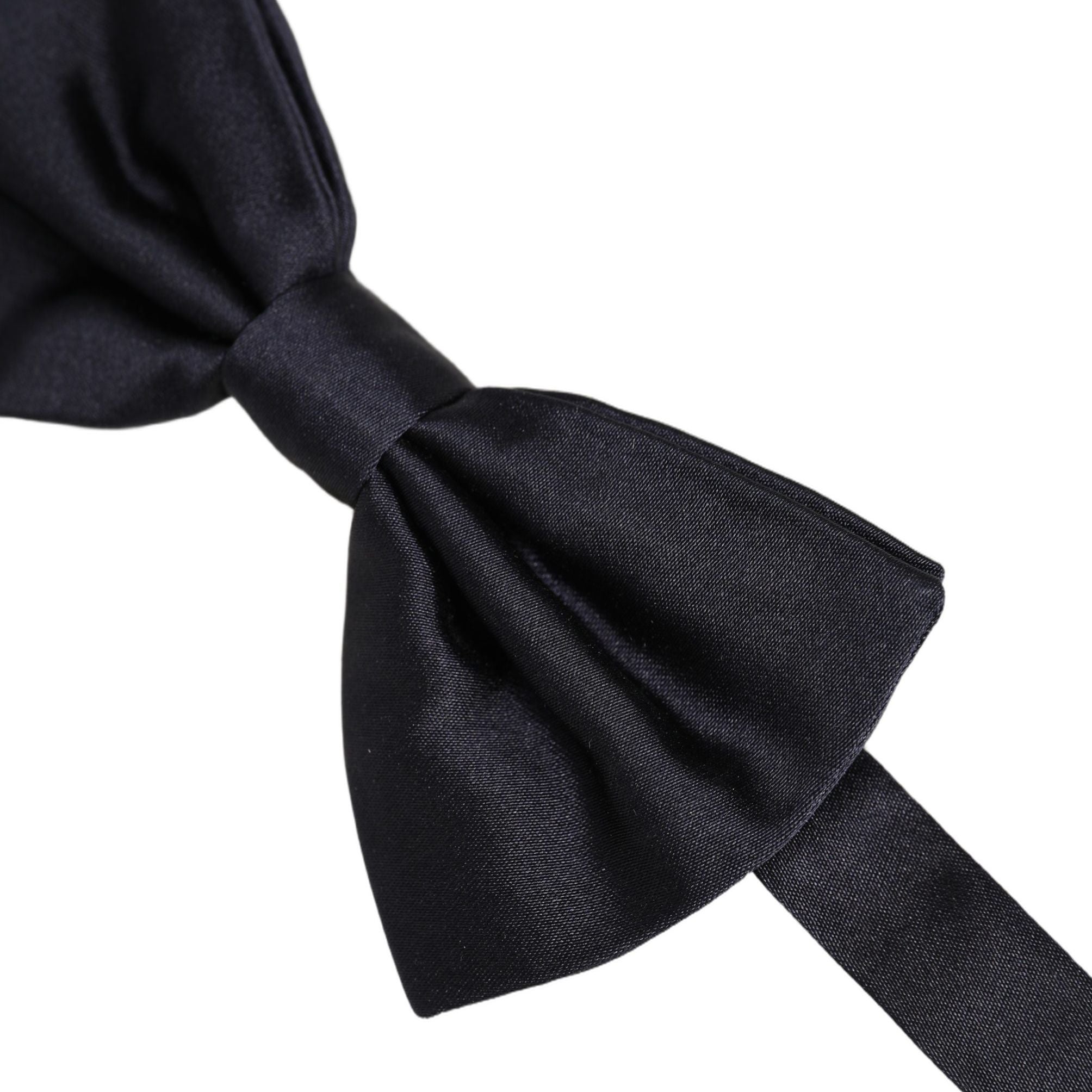 Dolce & Gabbana Men Black 100% Silk Adjustable Neck Papillon Bow Tie